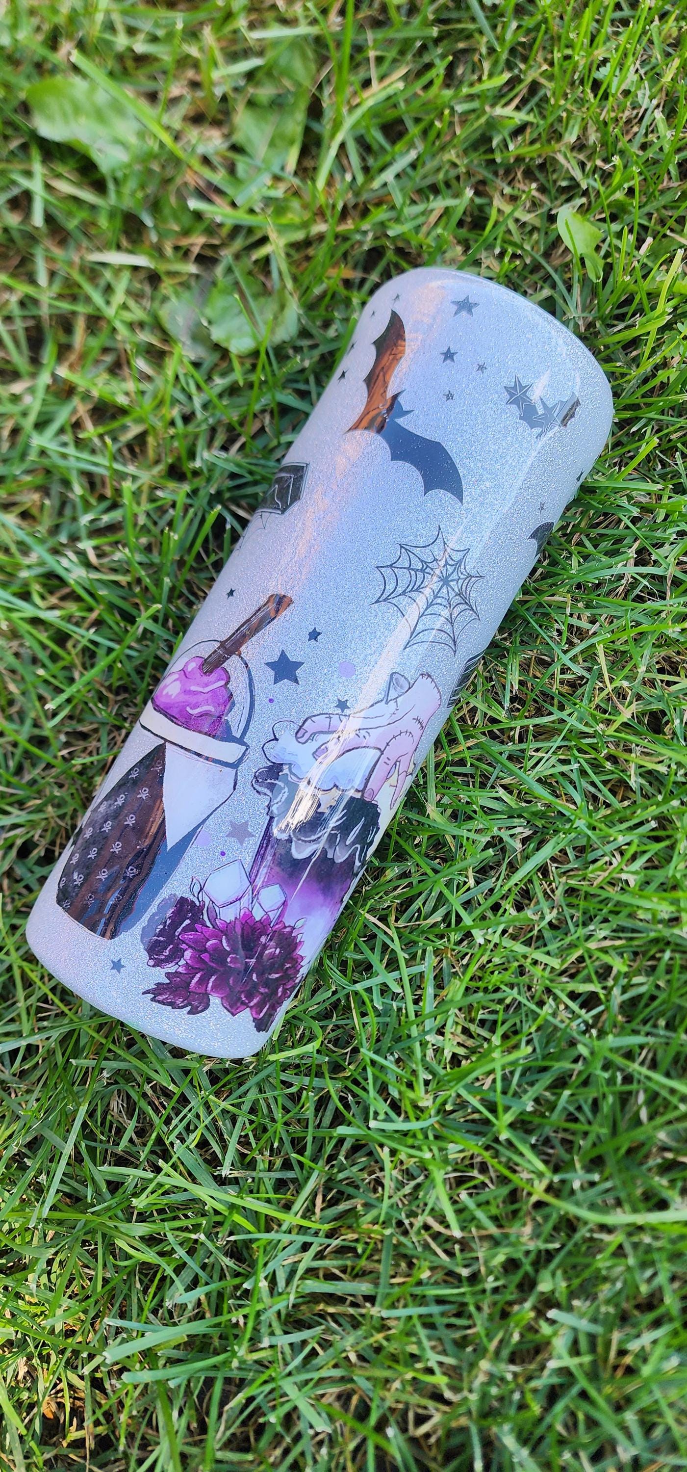 Wednesday Addams Glitter Tumbler – Dark Goth Coffee Mug, Spooky Sassy Halloween Cup - Thumbnail 2