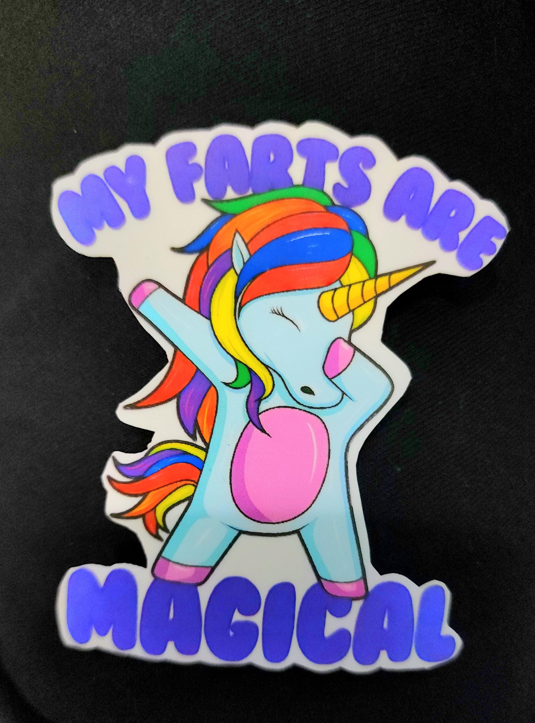 My Farts Are Magical – Hilarious Dabbing Unicorn Sticker for Sassy Weirdos | Funny Vinyl Sticker for Laptops, Water Bottles, Notebooks - Thumbnail 2