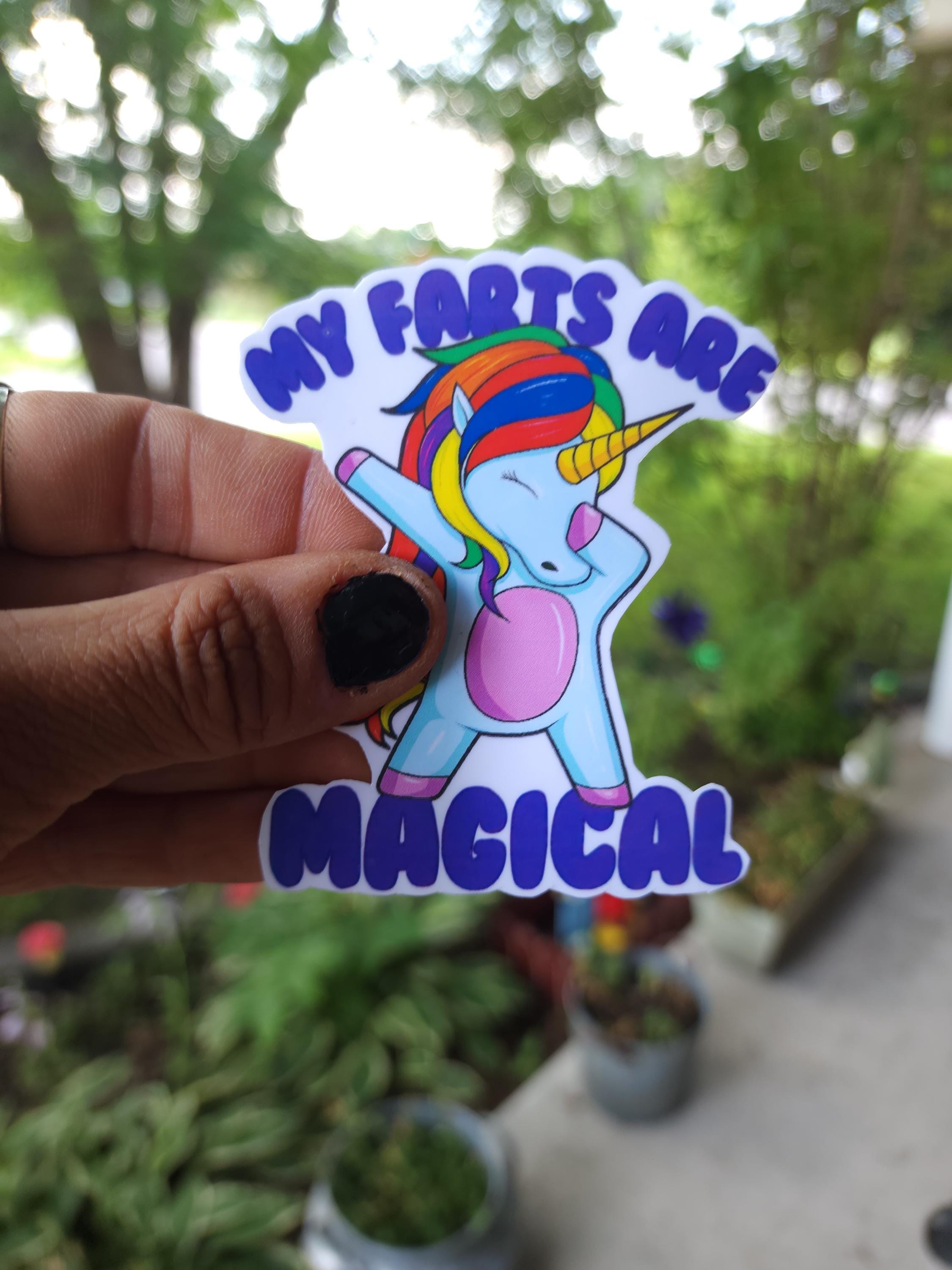 My Farts Are Magical – Hilarious Dabbing Unicorn Sticker for Sassy Weirdos | Funny Vinyl Sticker for Laptops, Water Bottles, Notebooks - Thumbnail 3