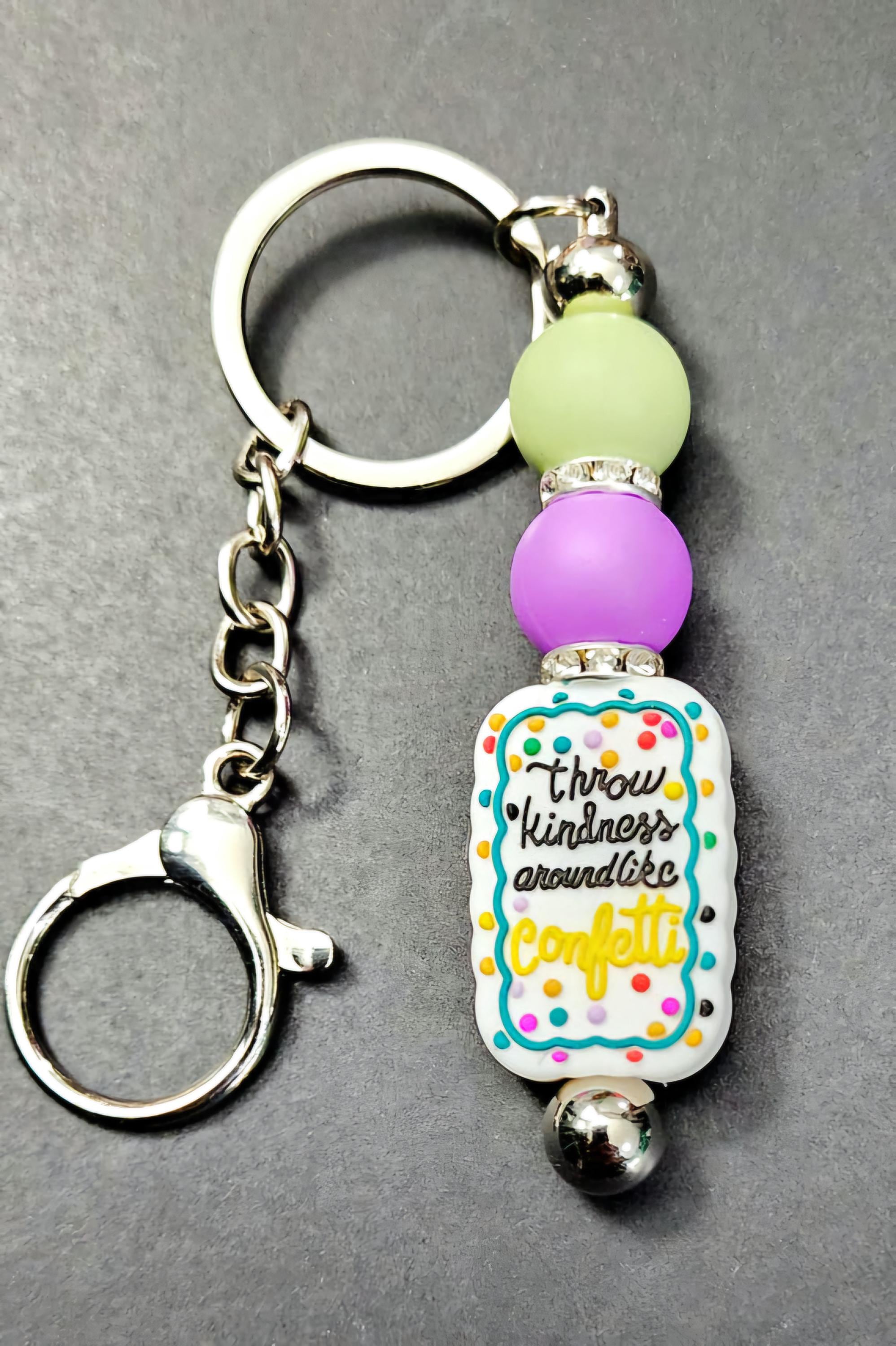 Handmade Kindness Confetti Keychain