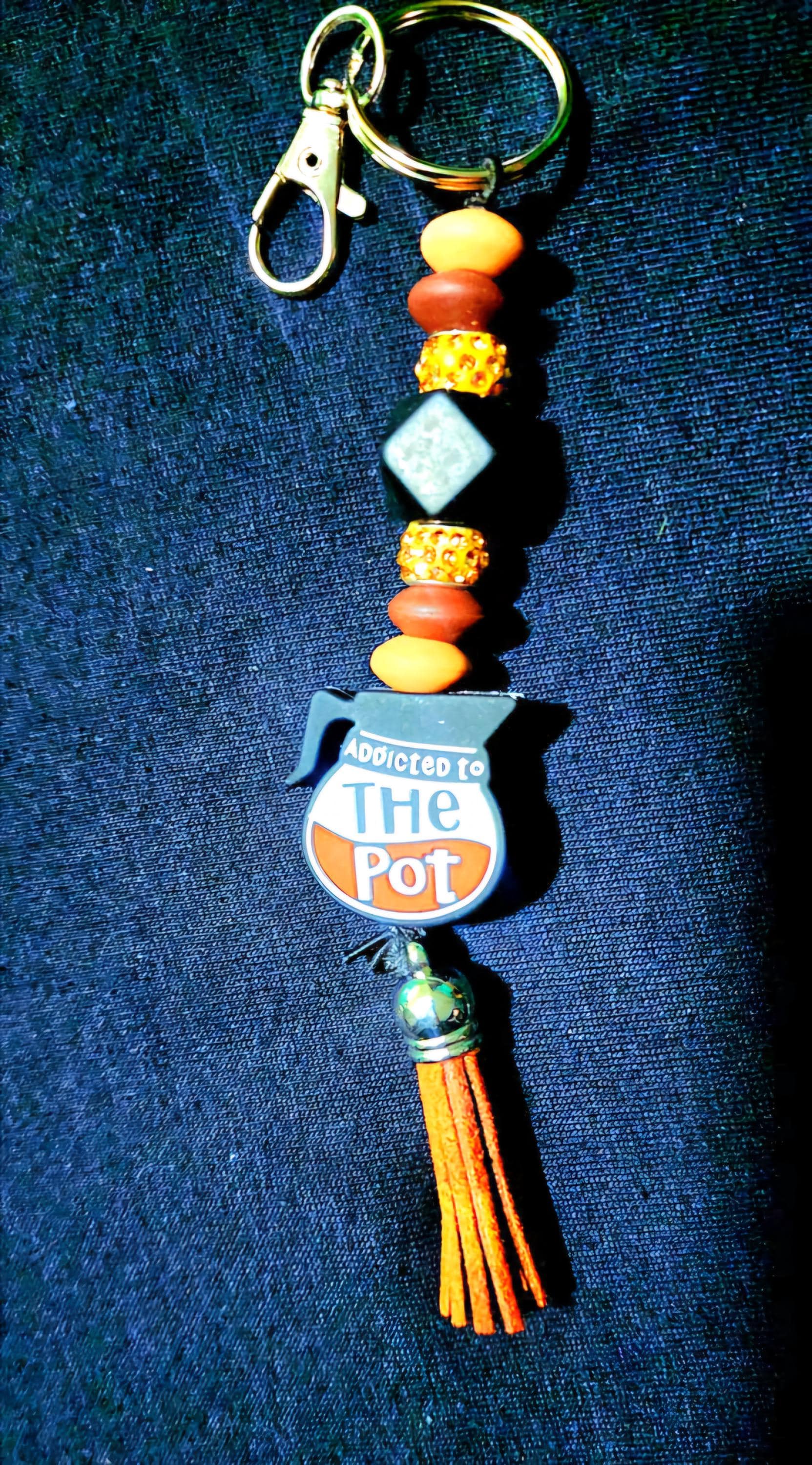 Beaded Keychain with Charm - Thumbnail 2