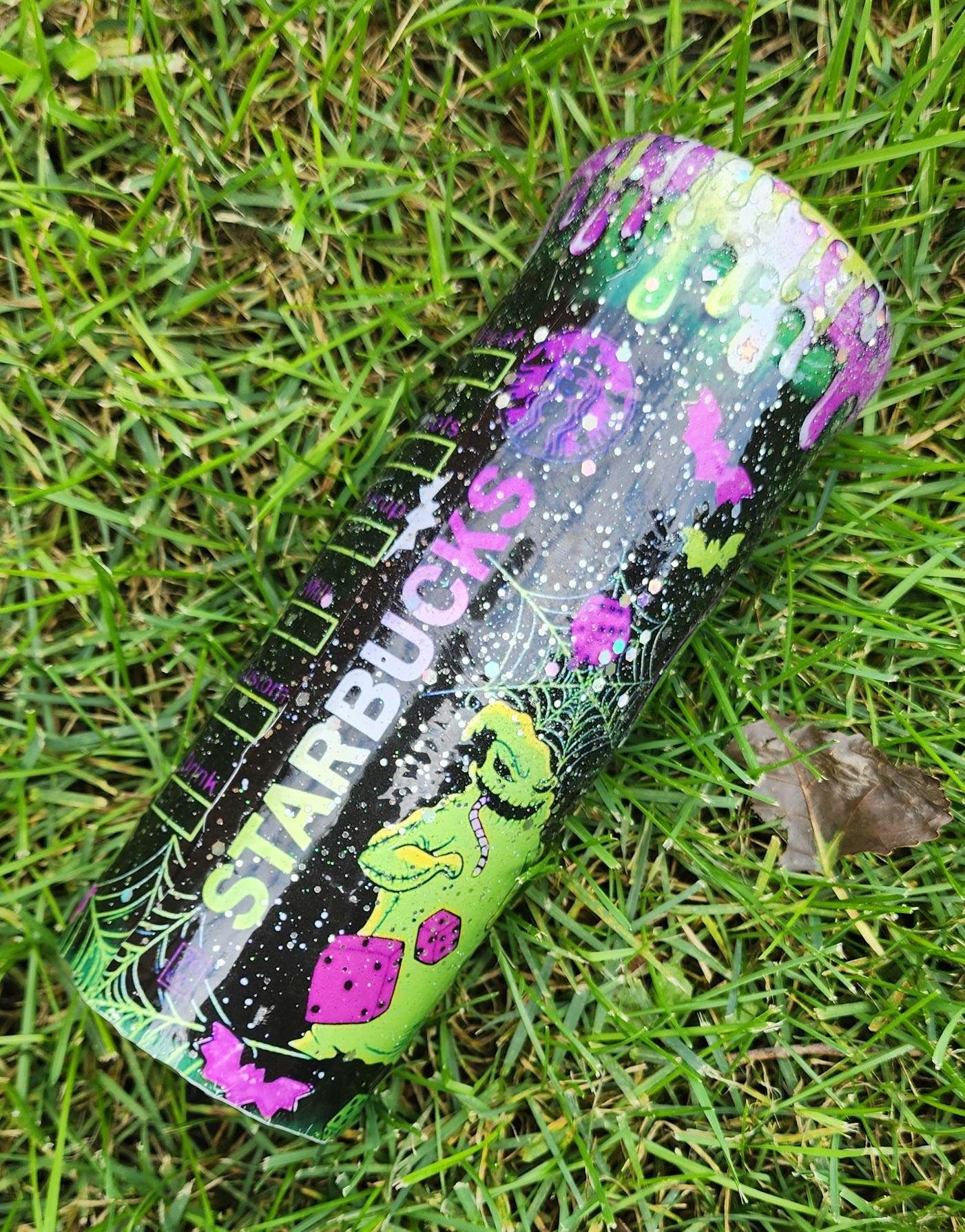 Oogie Boogie Starbucks Tumbler: Nightmare Before Christmas Glitter Coffee Cup - Thumbnail 6