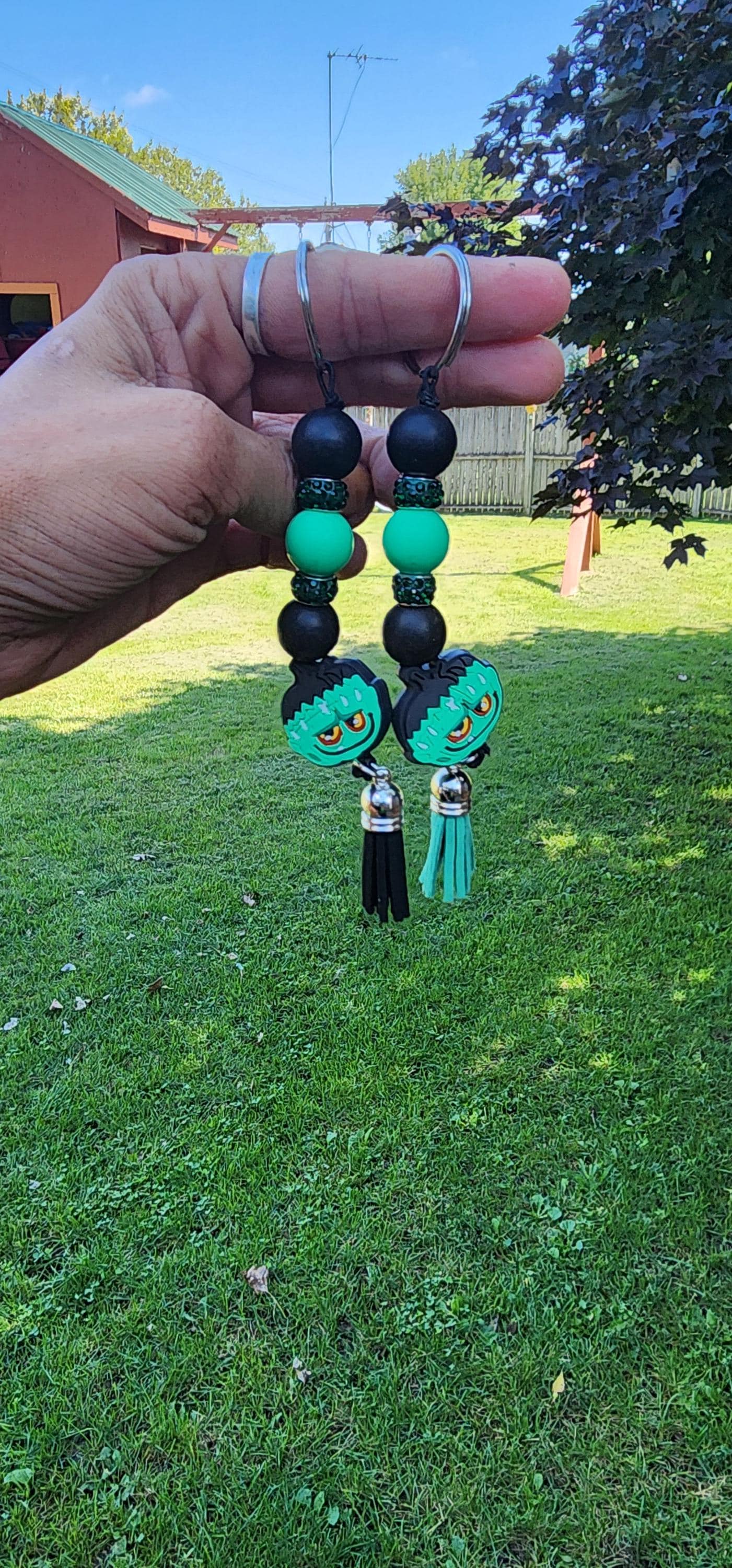 Frankenstein Beaded Keychain – Because Your Keys Deserve a Little Monster Madness - Thumbnail 6