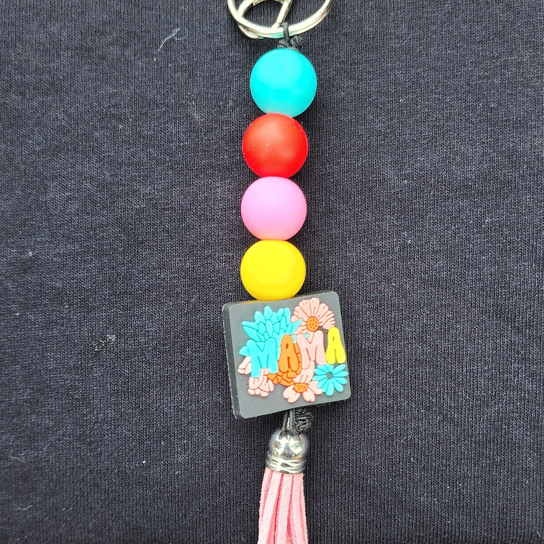 Mama Keychain: Beaded Tassel Keychain - Thumbnail 7