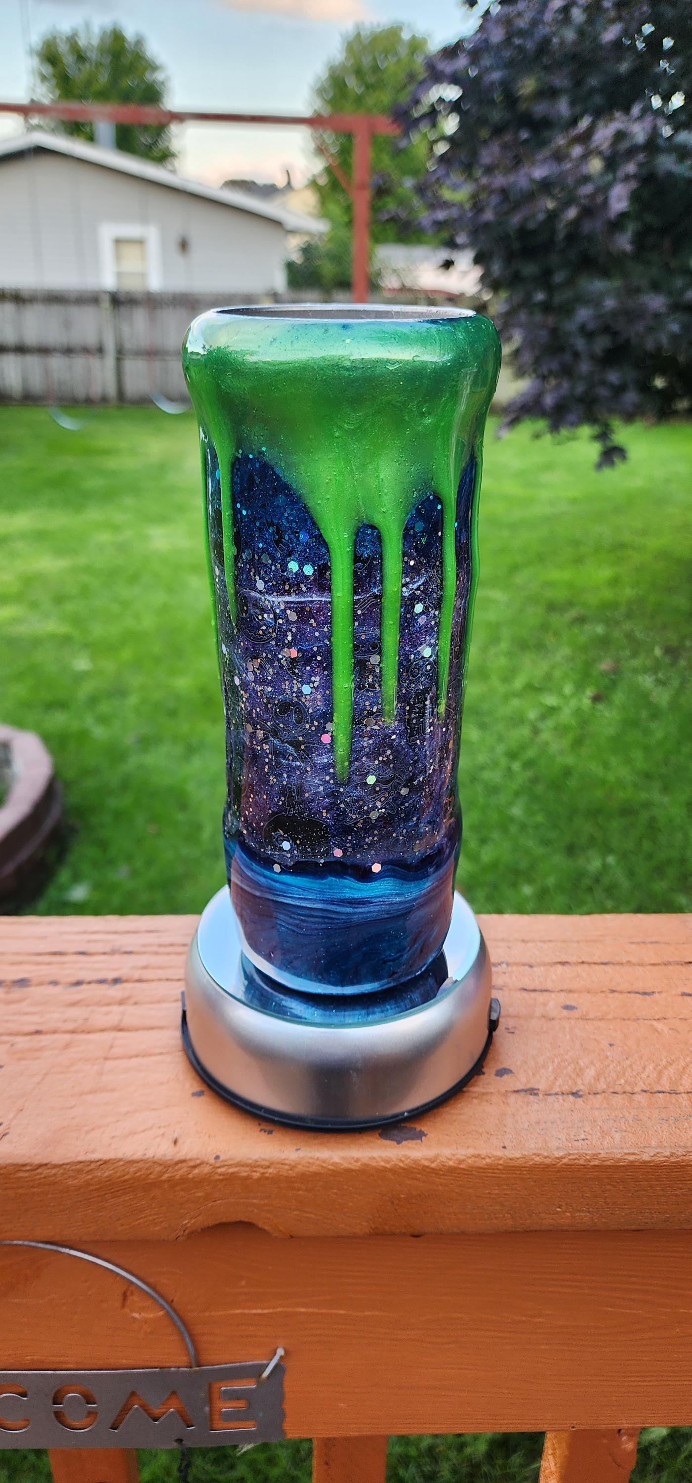 Lock, Shock & Barrel Tumbler: Nightmare Before Christmas Epoxy Drip Cup - Thumbnail 6