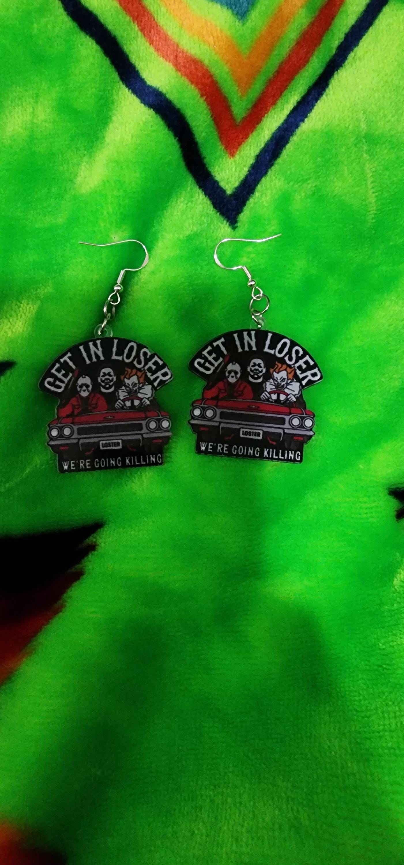 Horror Movie Earrings: Spooky Sassy Halloween Statement Jewelry - Thumbnail 2