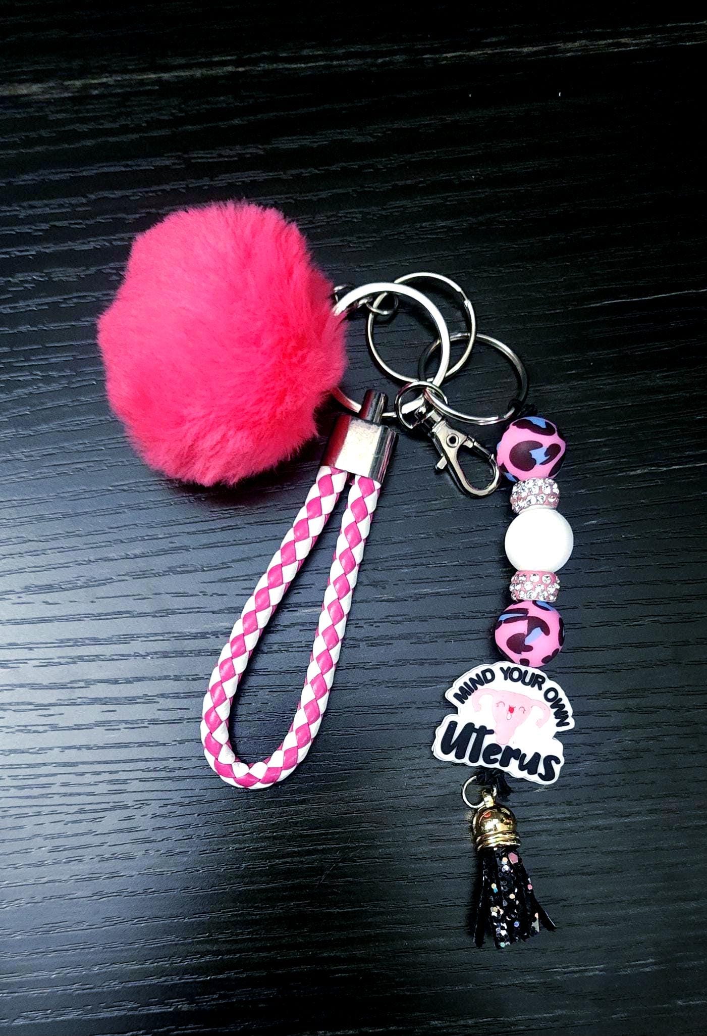 Sarcastic Pom Wrist Lanyard Keychain - Thumbnail 2
