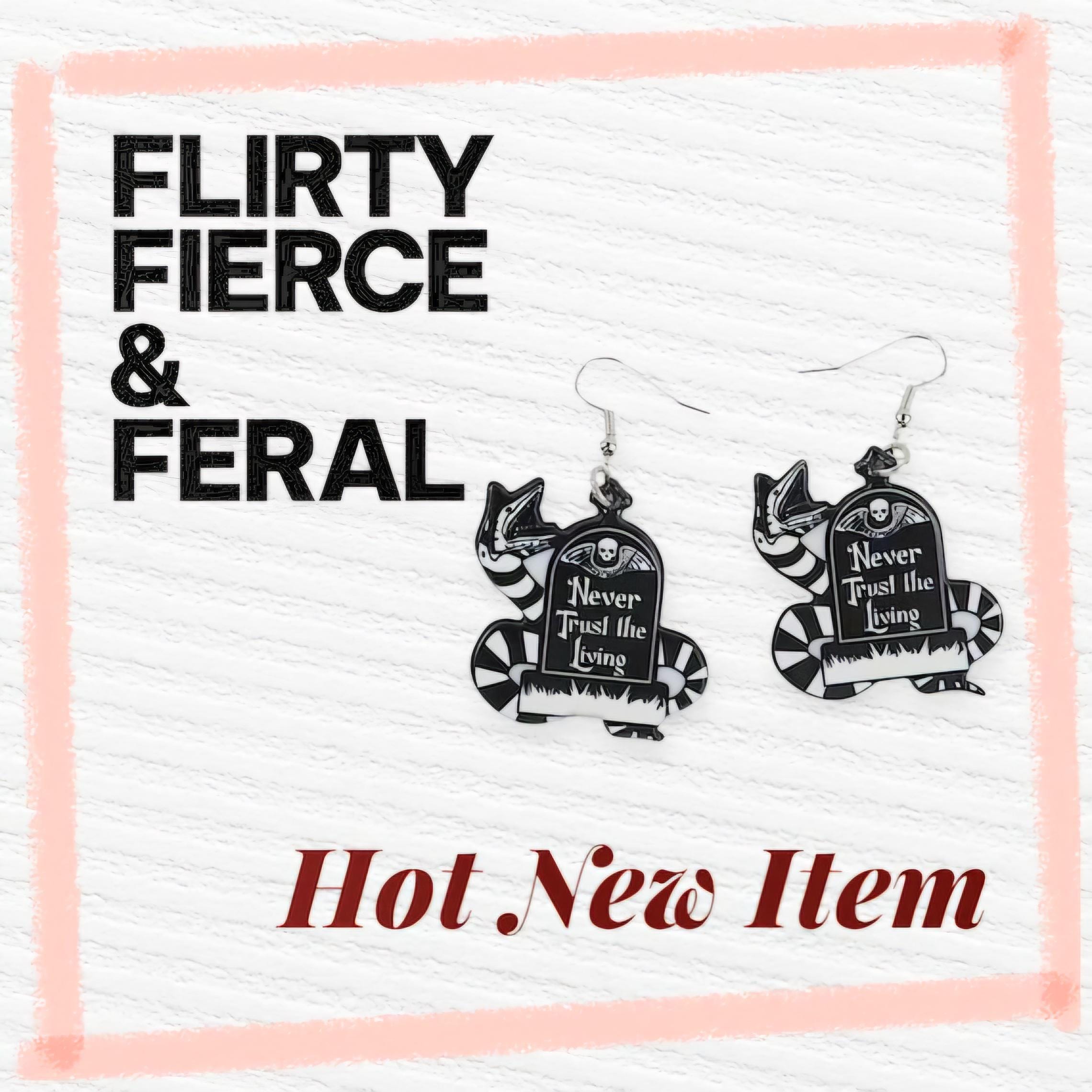 Afterlife Approved – Tombstone Dangle Earrings for the Certified Spooky Babe Who Haunts with Style