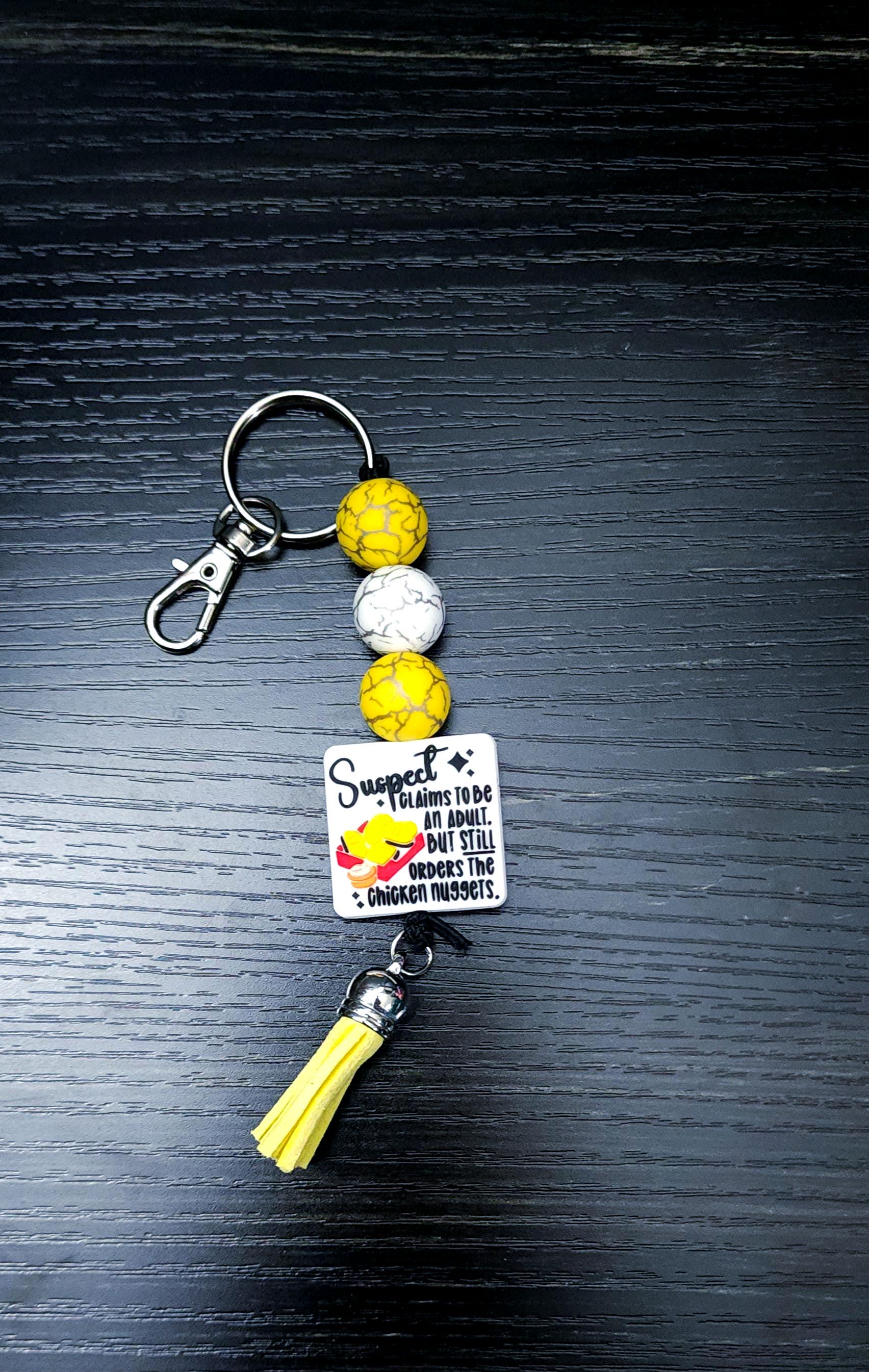 Beaded Tassel Keychain: Funny Charm Keyring - Thumbnail 7