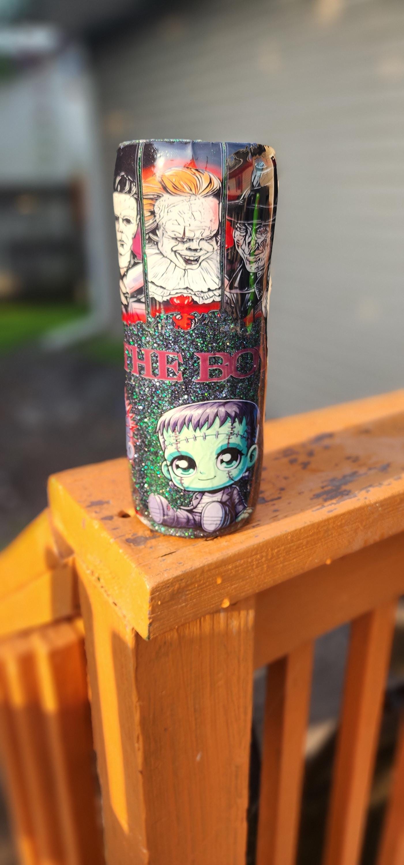 Horror Movie Tumbler: The Boys of Fall Epoxy Cup with Metal Straw - Thumbnail 5