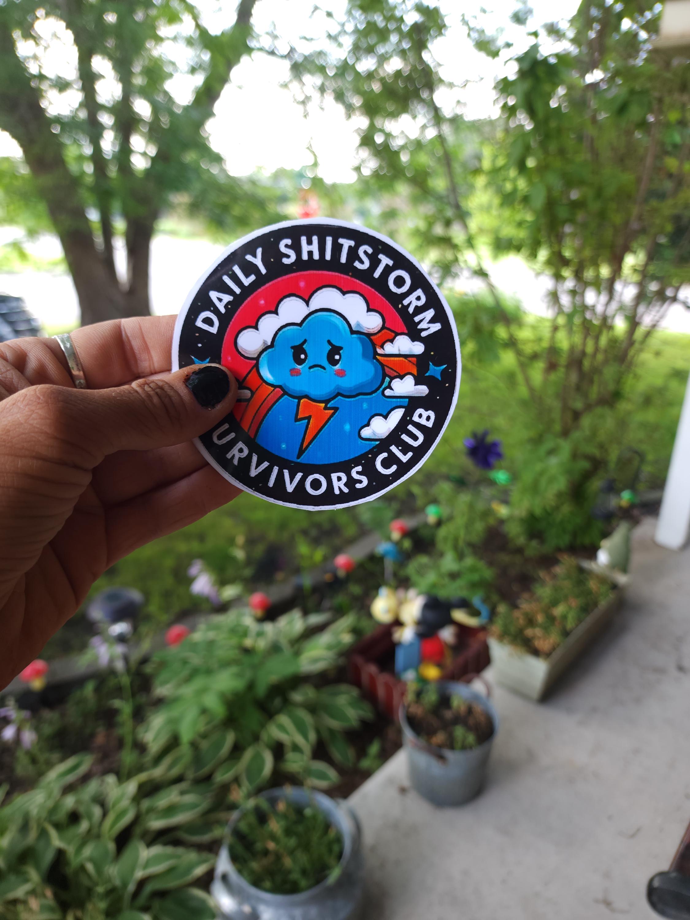Daily Shitstorm Survivor Vinyl Sticker - Funny Laptop Decal for Chaos Crew - Thumbnail 7