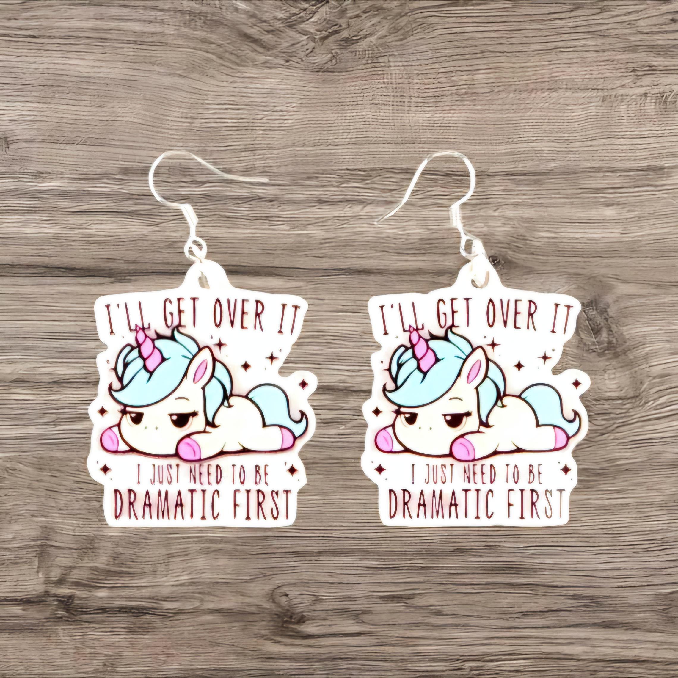 Dramatic Unicorn Earrings – “I’ll Get Over It… I Just Need to Be Dramatic First” - Thumbnail 3