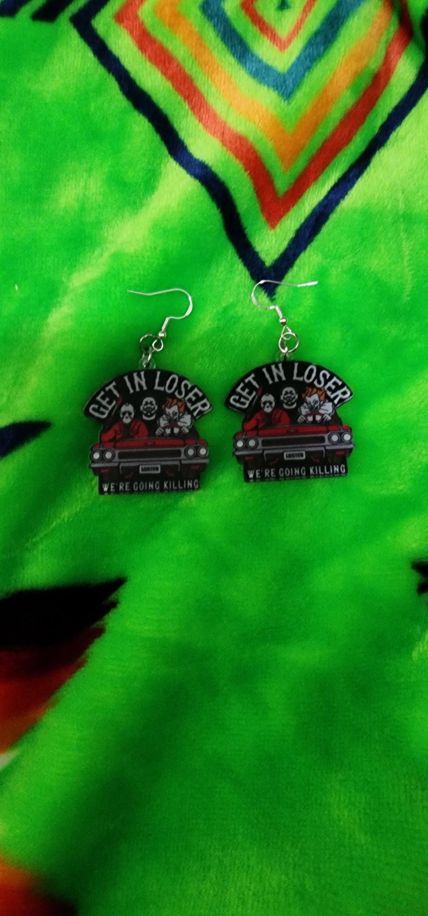 Horror Movie Earrings: Spooky Sassy Halloween Statement Jewelry - Thumbnail 4