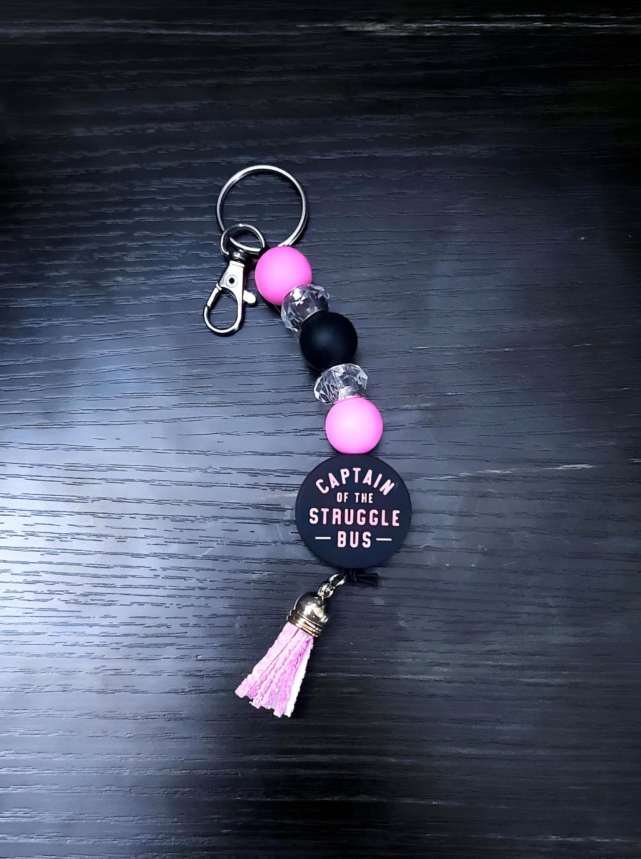 Handmade Beaded Keychain: Colorful Charms, Trendy Bag Accessory - Thumbnail 2