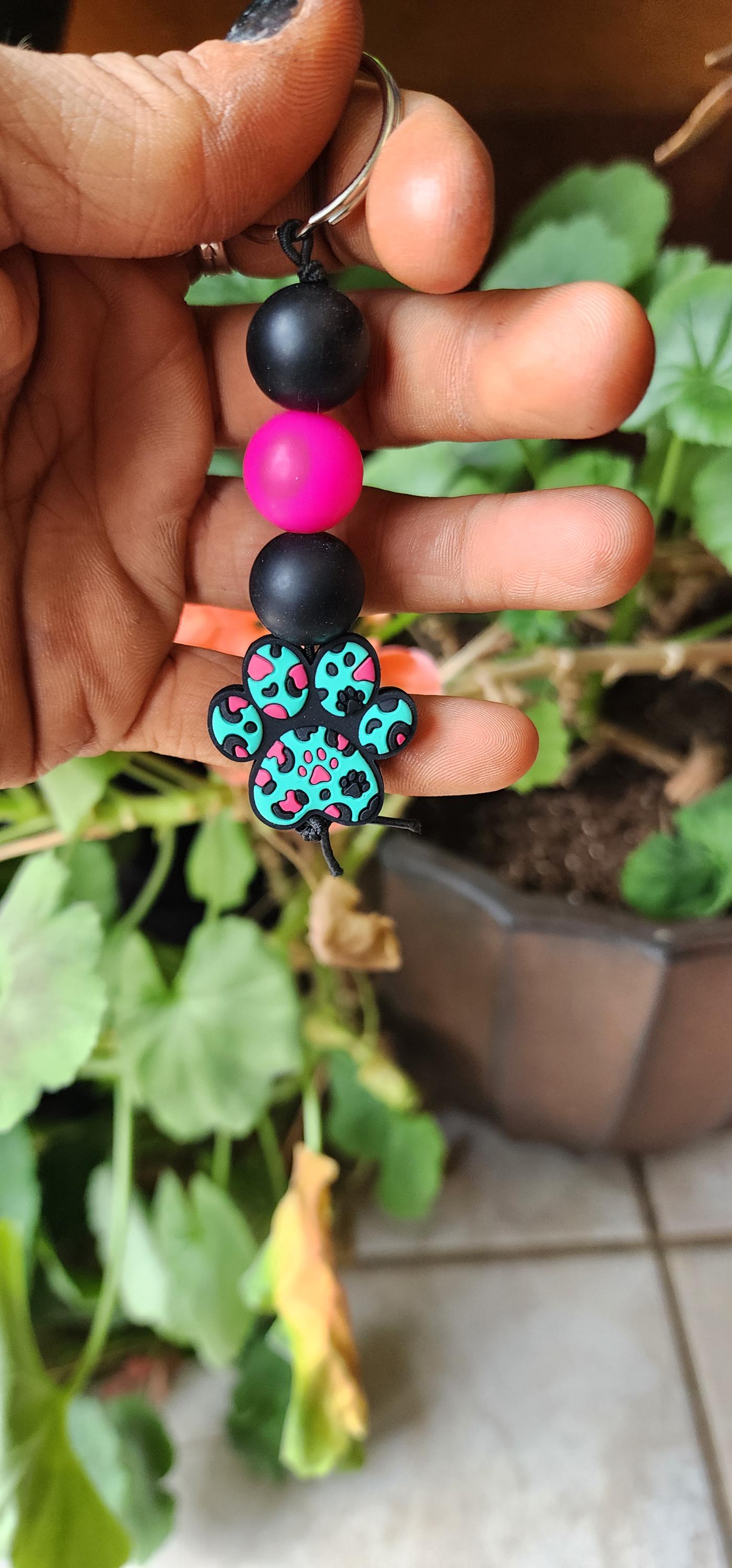 Handmade Paw Print Keychain - Thumbnail 2