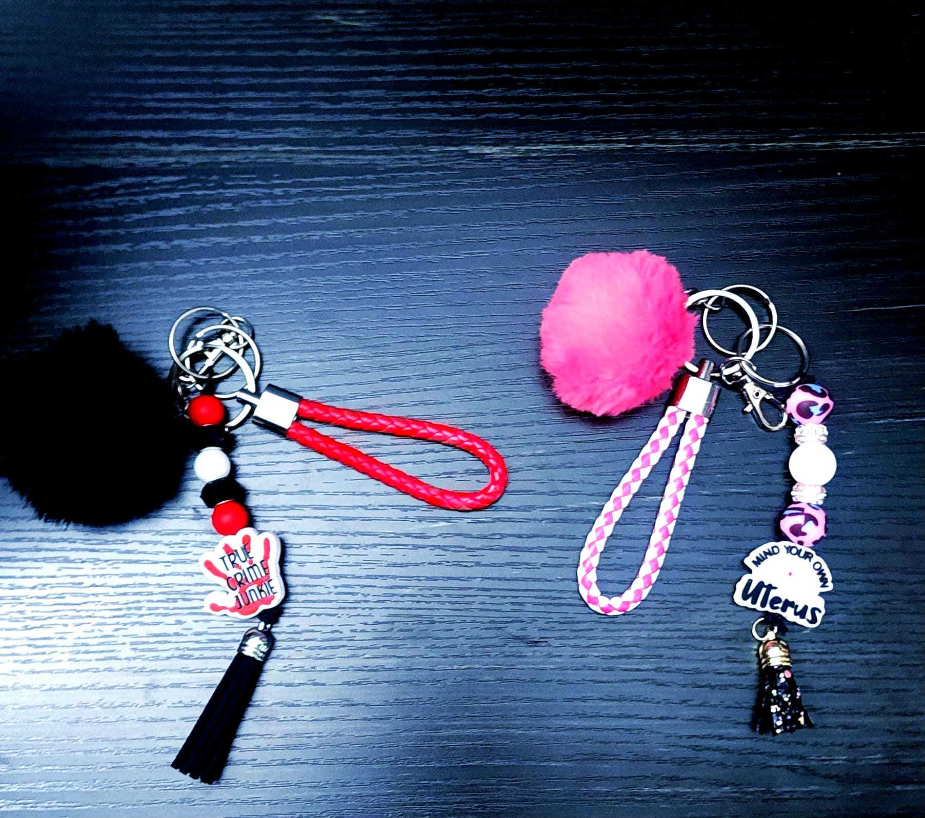 Sarcastic Pom Wrist Lanyard Keychain