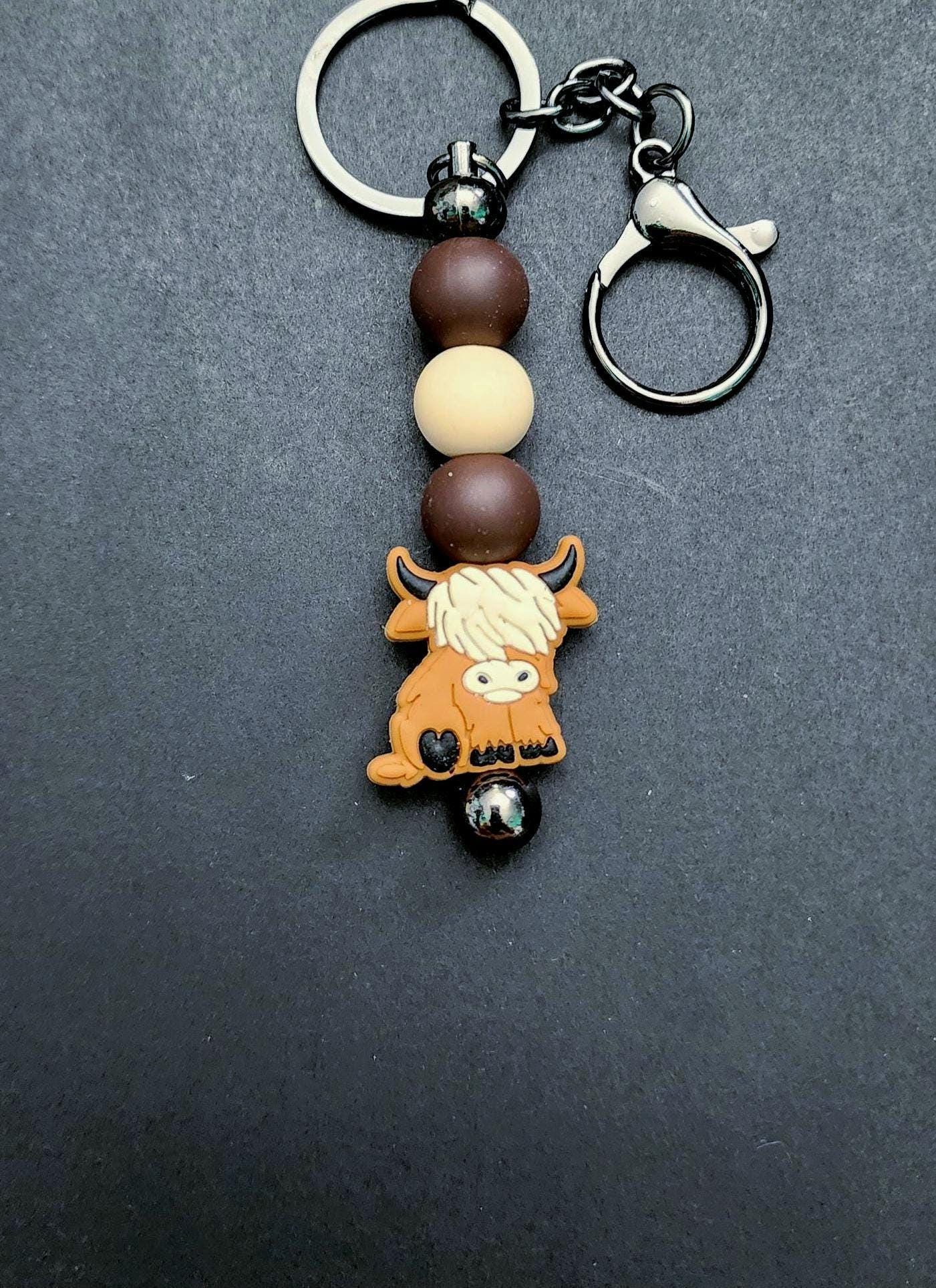 Handmade Highland Cow Keychain