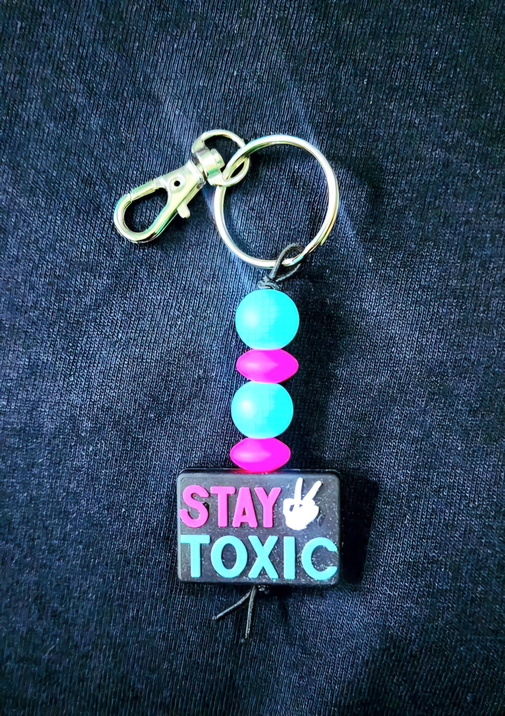Humorous Beaded Keychain: Novelty Keyring - Thumbnail 5