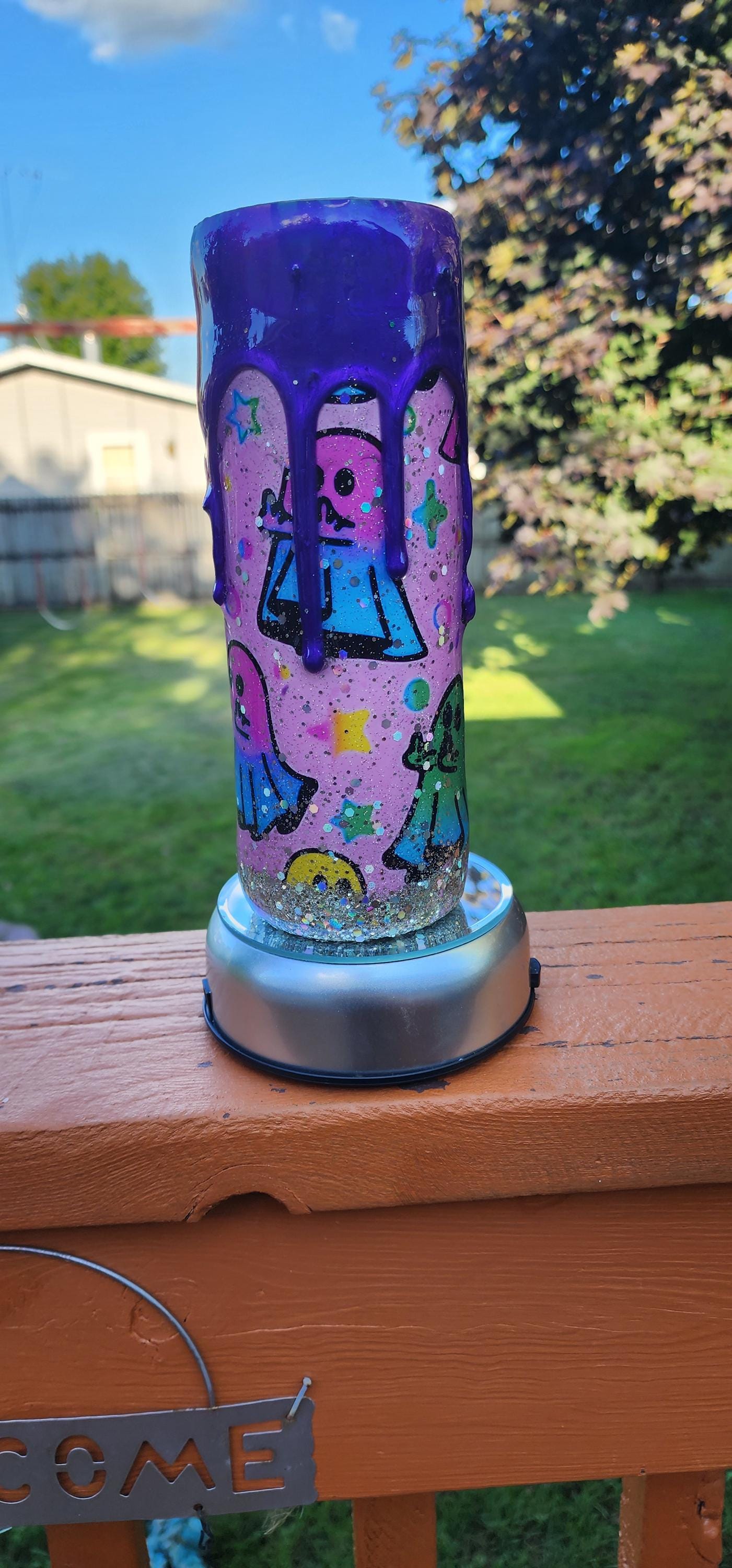 Zero Boos Given Tumbler: Sassy Rainbow Ghost Middle Finger - Spooky Drinkware - Thumbnail 5