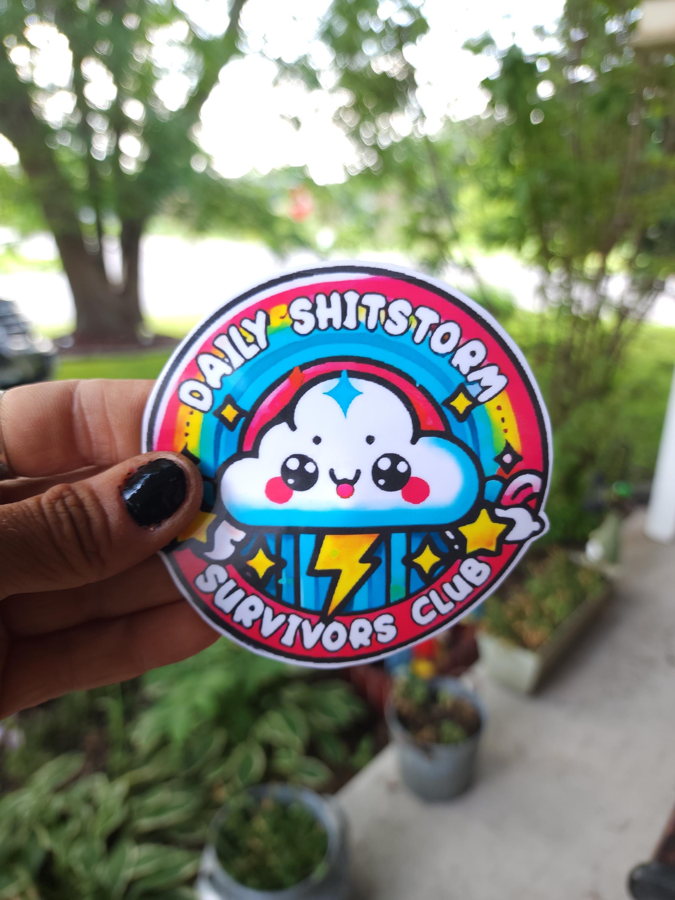 Daily Shitstorm Survivor Vinyl Sticker - Funny Laptop Decal for Chaos Crew - Thumbnail 2