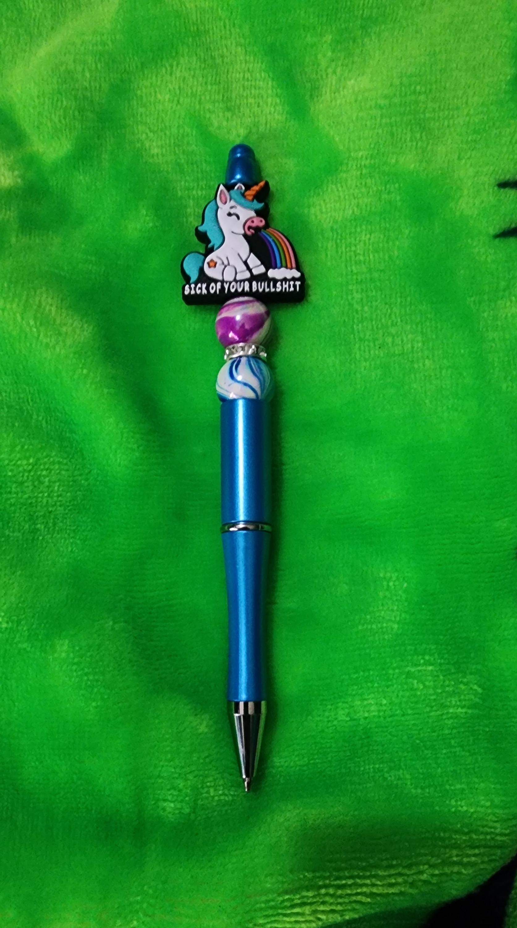 Sick of Your Bullshit – Sassy Beaded Pen | Funny Gift, Refillable Ink, Bold Writing Accessory - Thumbnail 4
