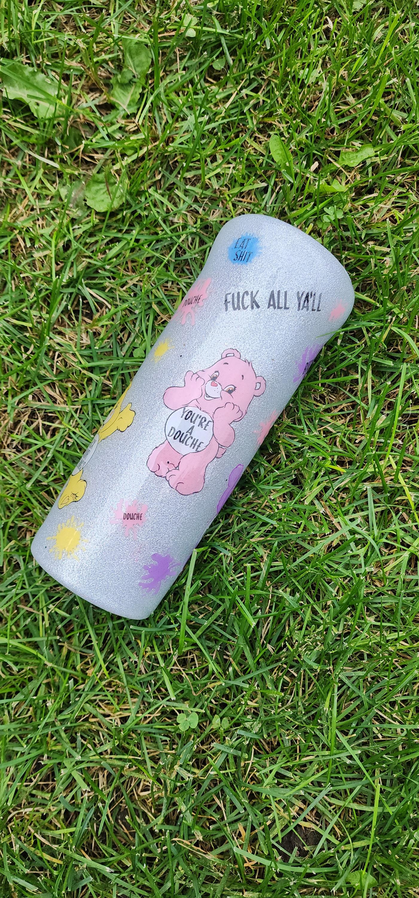 Swear Bears Glitter Tumbler: Funny Adult Insulated Cup - Thumbnail 3