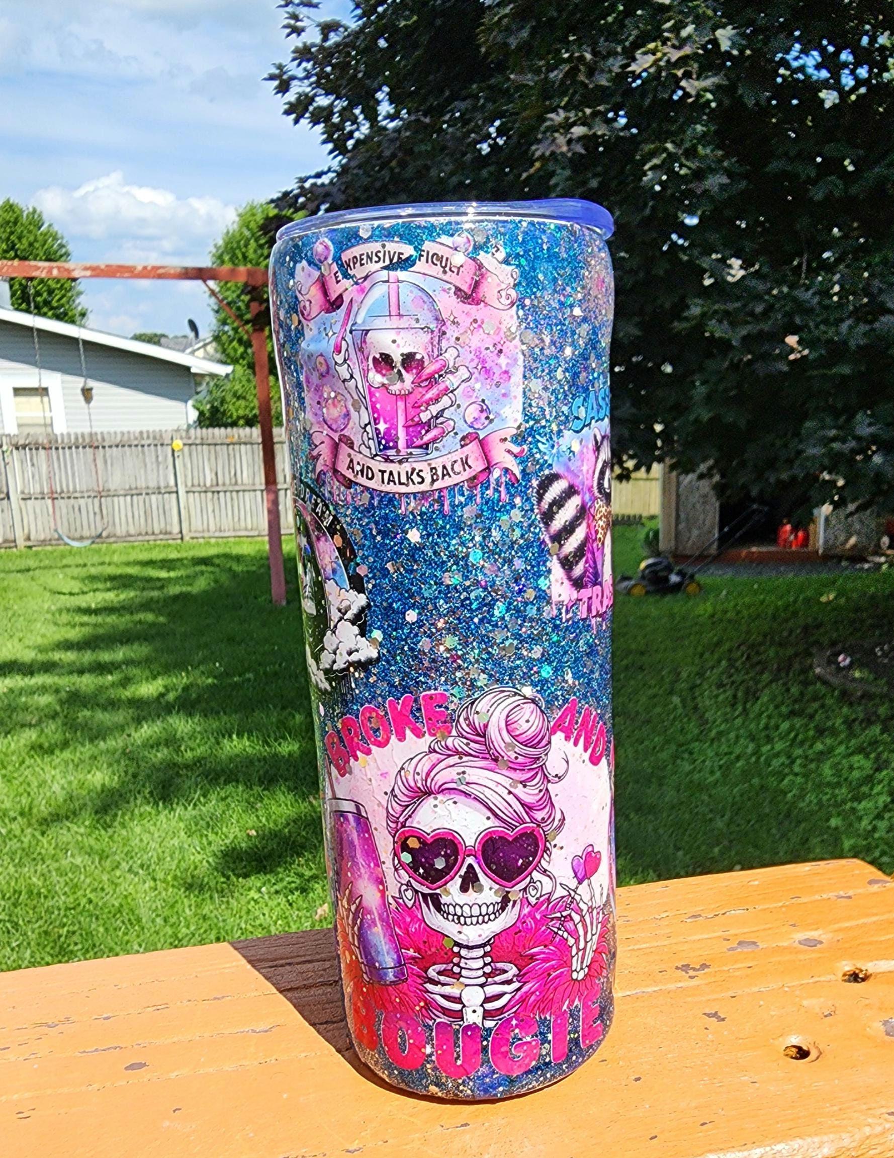 Funny Mom Tumbler: 20oz Stainless Steel Epoxy Cup, Coffee Lover Gift - Thumbnail 4