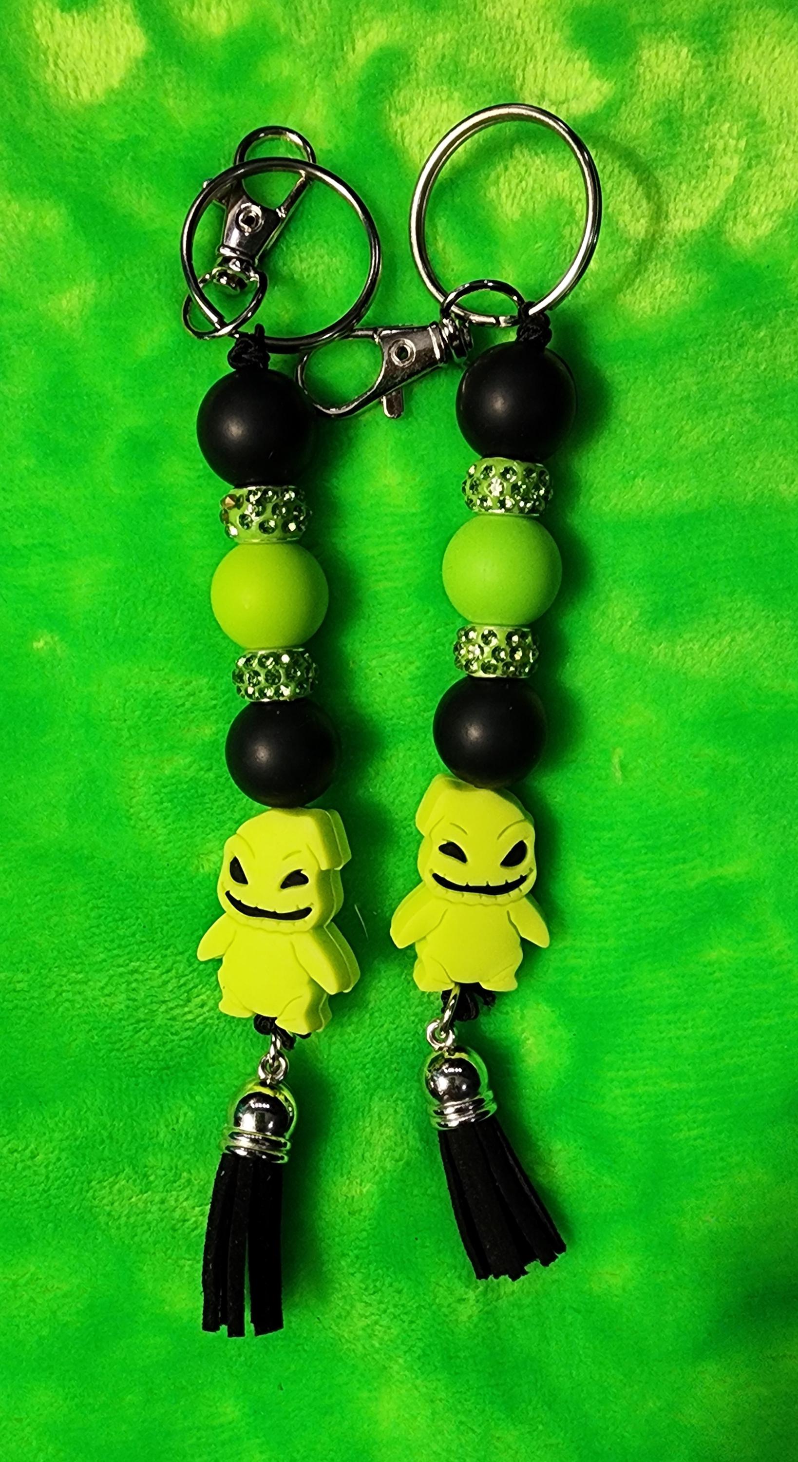 Oogie Boogie Beaded Keychain: Nightmare Before Christmas Bag Charm - Thumbnail 5
