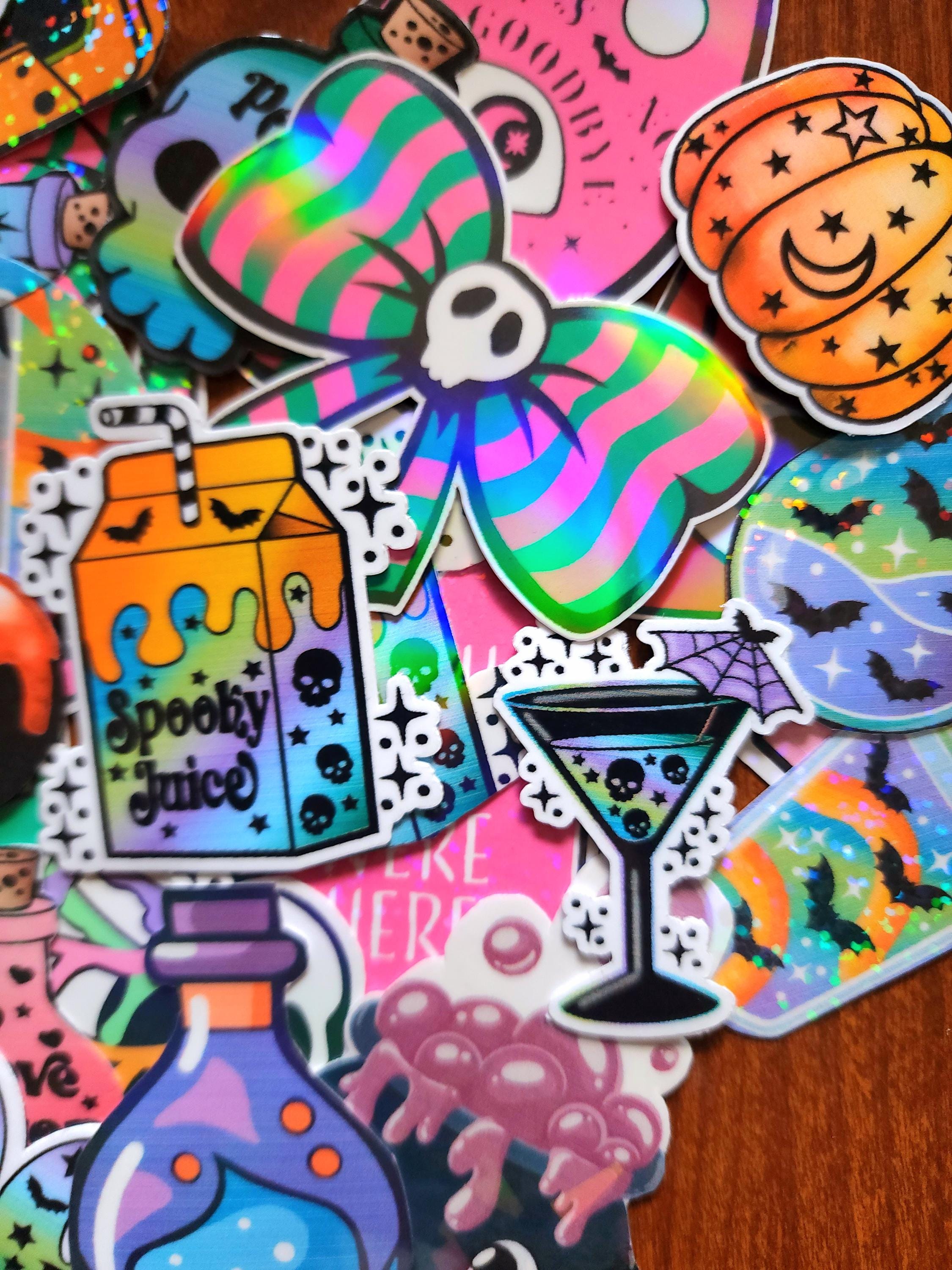 Chaotic Halloween Sticker Pack: Spooky Sassy Gothic Vinyl Decals - Thumbnail 2