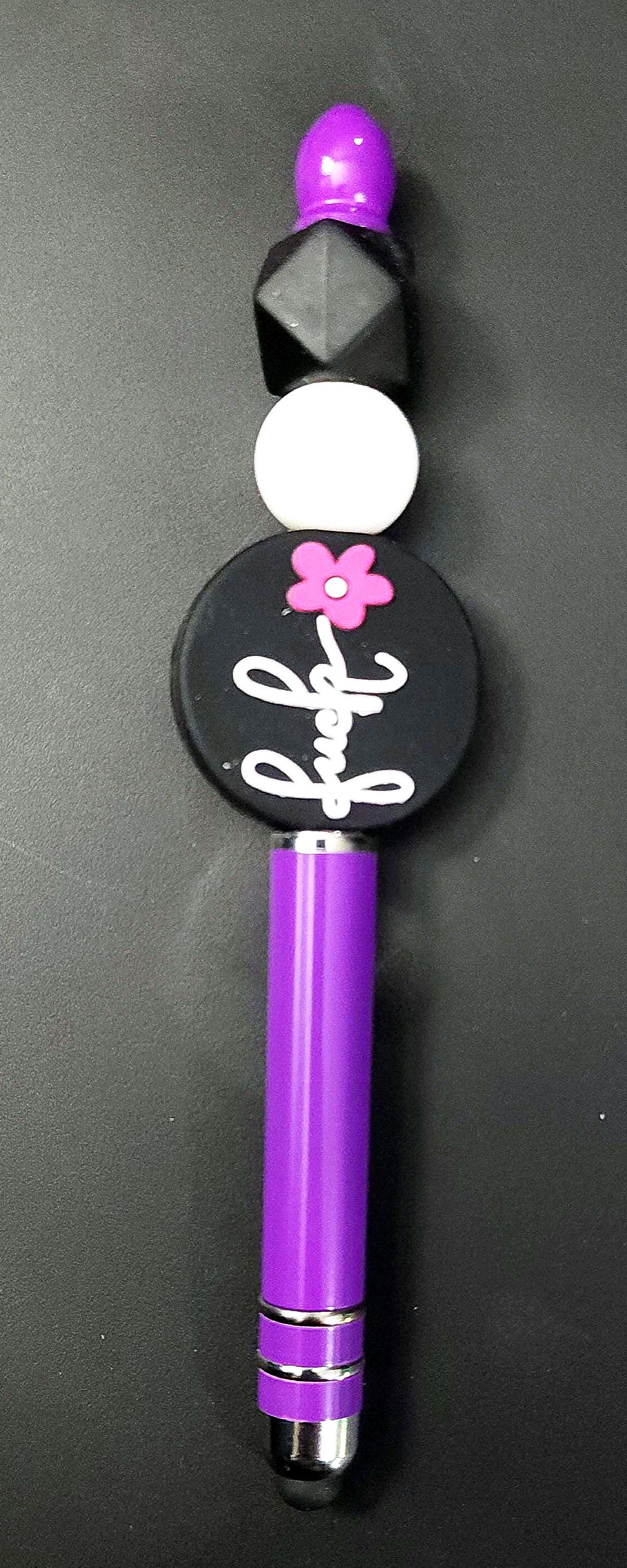 Good Moms Say Bad Words Pen - Handmade Beaded Pen - Thumbnail 3