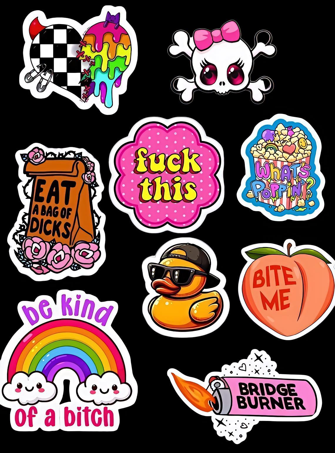 Funny Sarcastic Sticker Pack: Chaotic Humor for the Unhinged