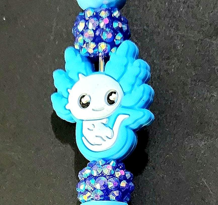 Axolotl Beaded Pen with Ink Refill - Thumbnail 3