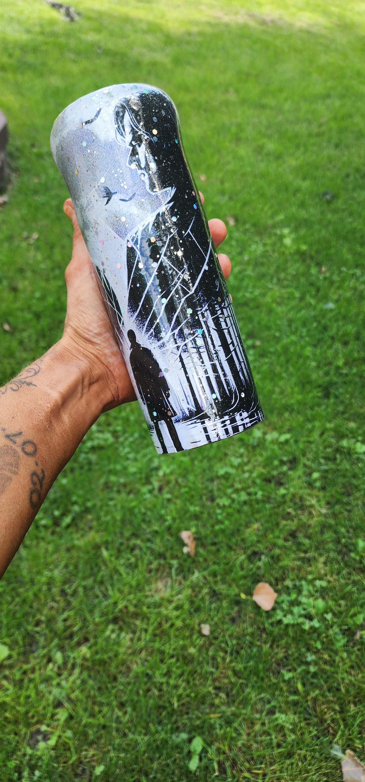 Supernatural Winchester Brothers Tumbler: Glittery Epoxy Fan Gift - Thumbnail 6