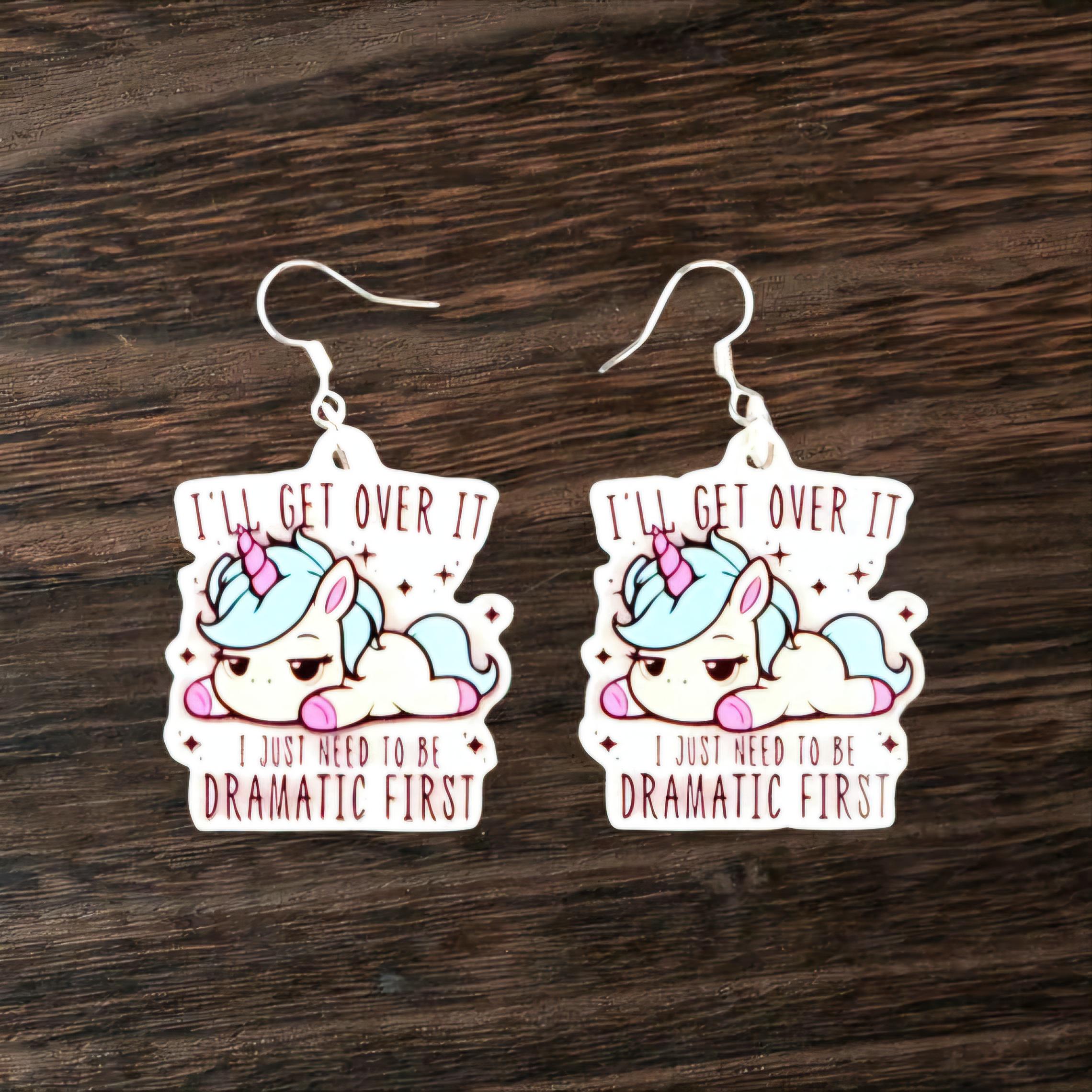 Dramatic Unicorn Earrings – “I’ll Get Over It… I Just Need to Be Dramatic First” - Thumbnail 2