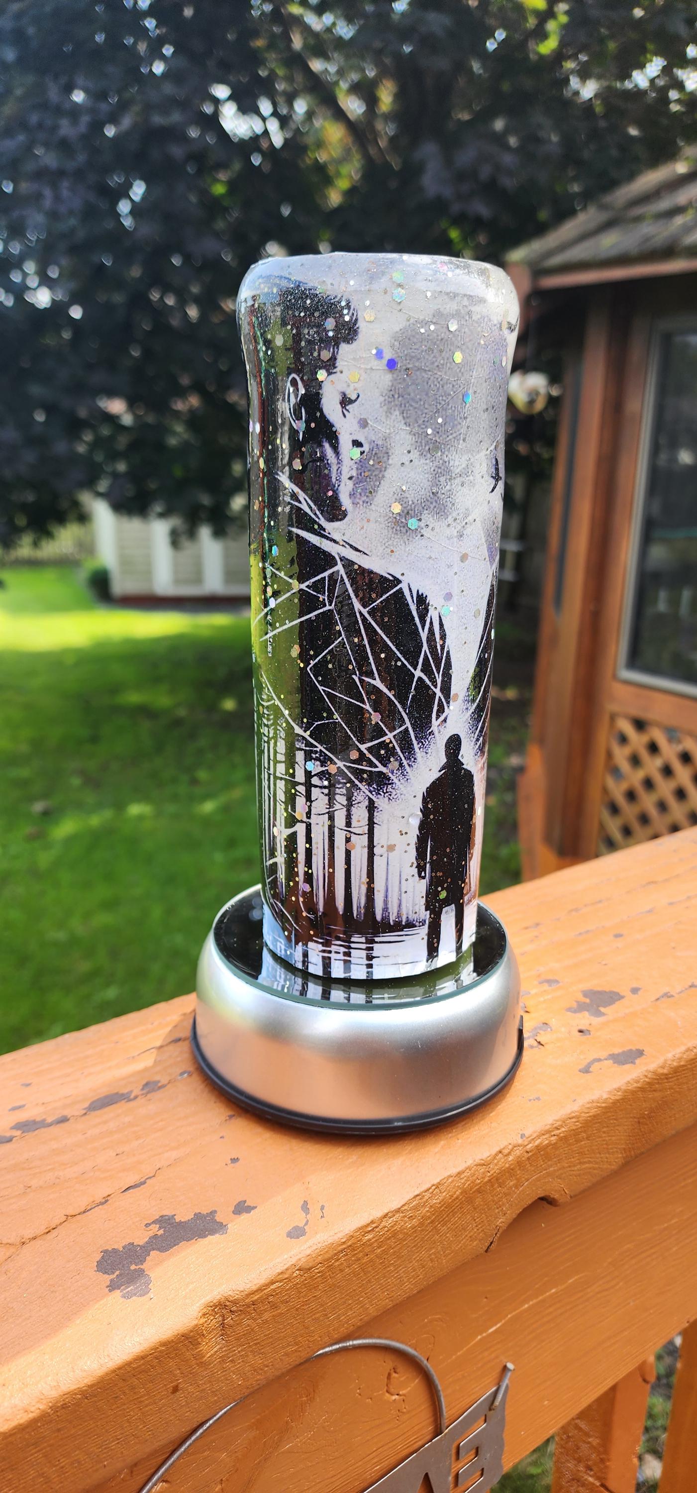 Supernatural Winchester Brothers Tumbler: Glittery Epoxy Fan Gift - Thumbnail 4