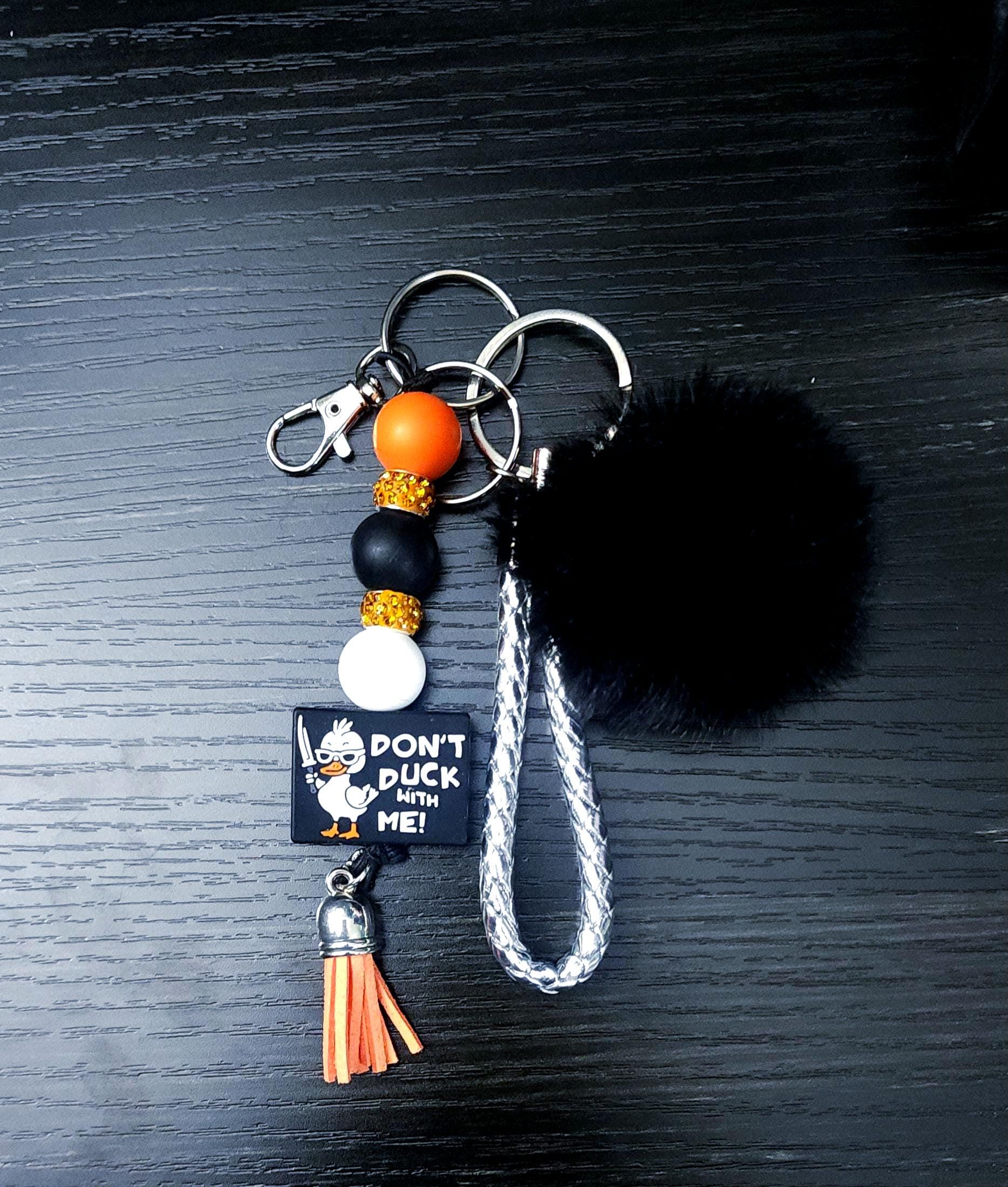Pom Pom Keychain: Wrist Lanyard Fashion Accessory - Thumbnail 4