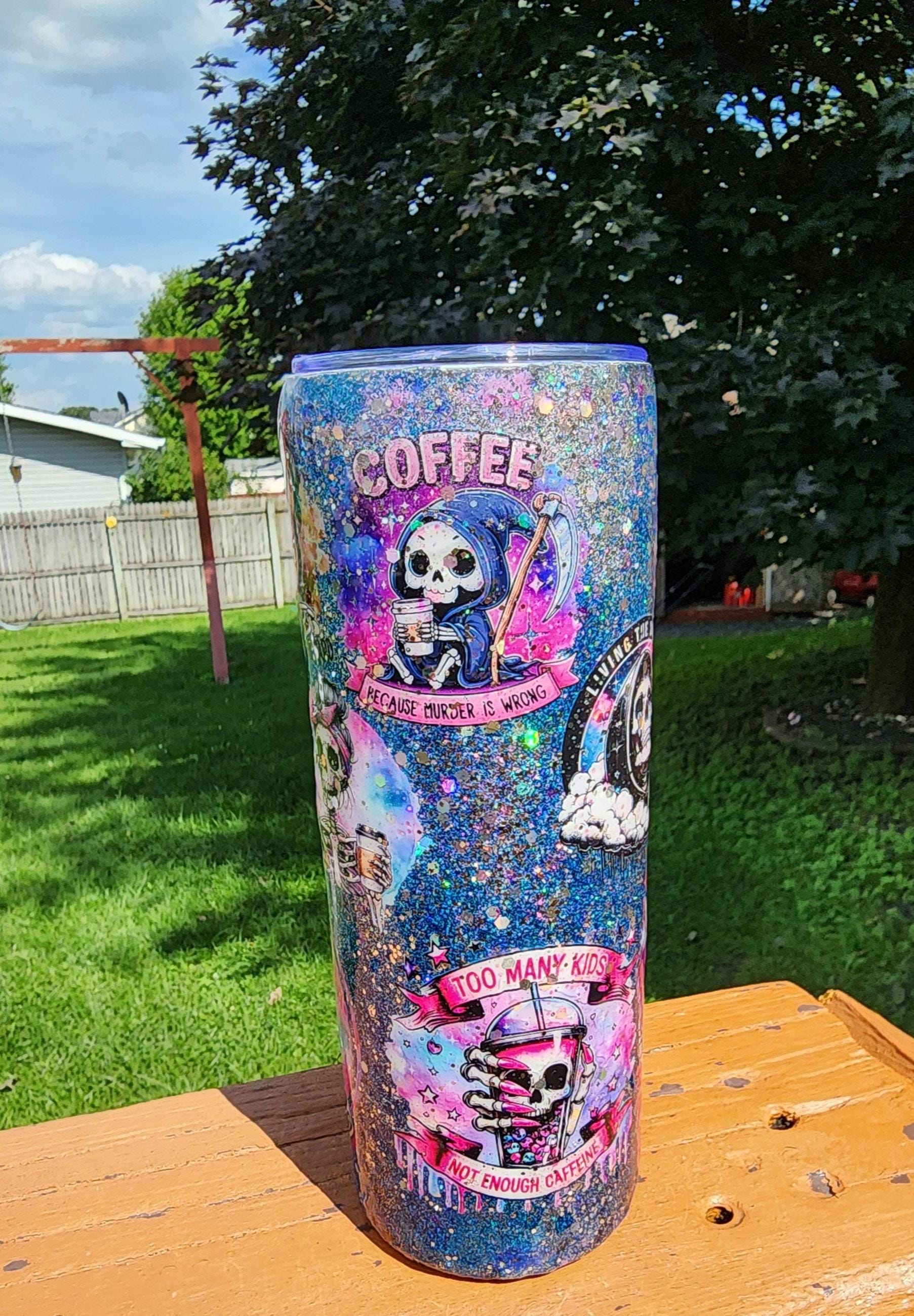Funny Mom Tumbler: 20oz Stainless Steel Epoxy Cup, Coffee Lover Gift - Thumbnail 6