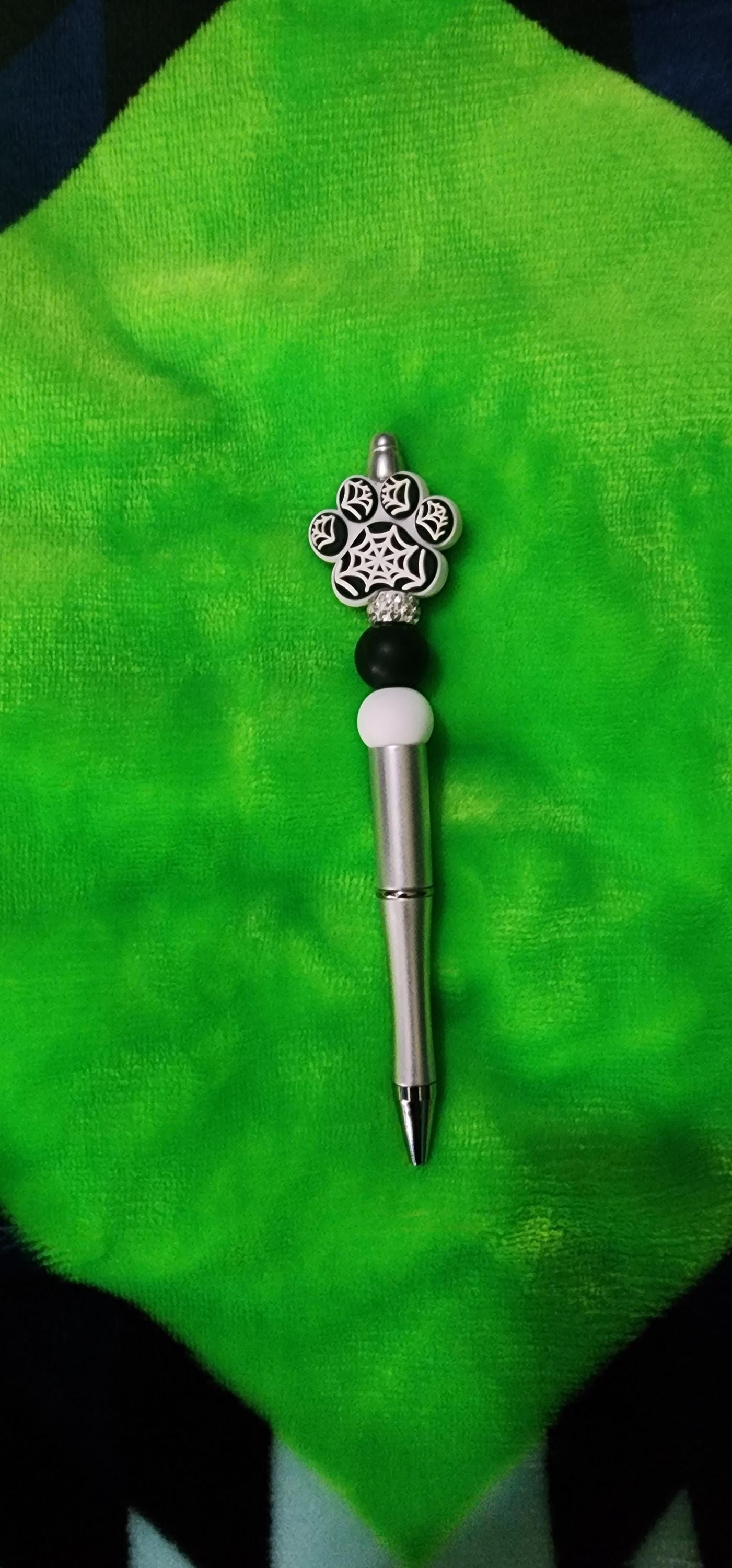 Halloween Paw Print Keychain & Pen Set: Spooky Spider Web Charm - Thumbnail 7