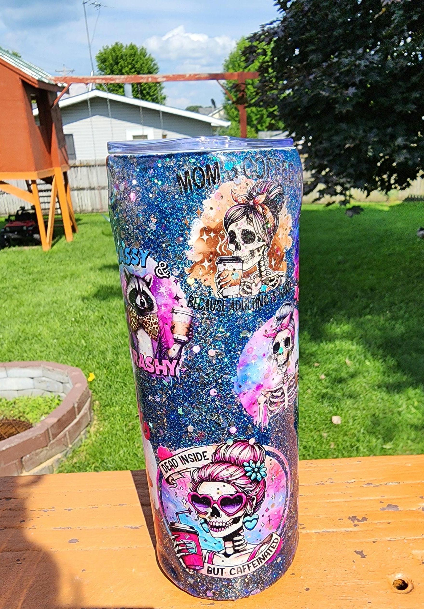 Funny Mom Tumbler: 20oz Stainless Steel Epoxy Cup, Coffee Lover Gift - Thumbnail 5