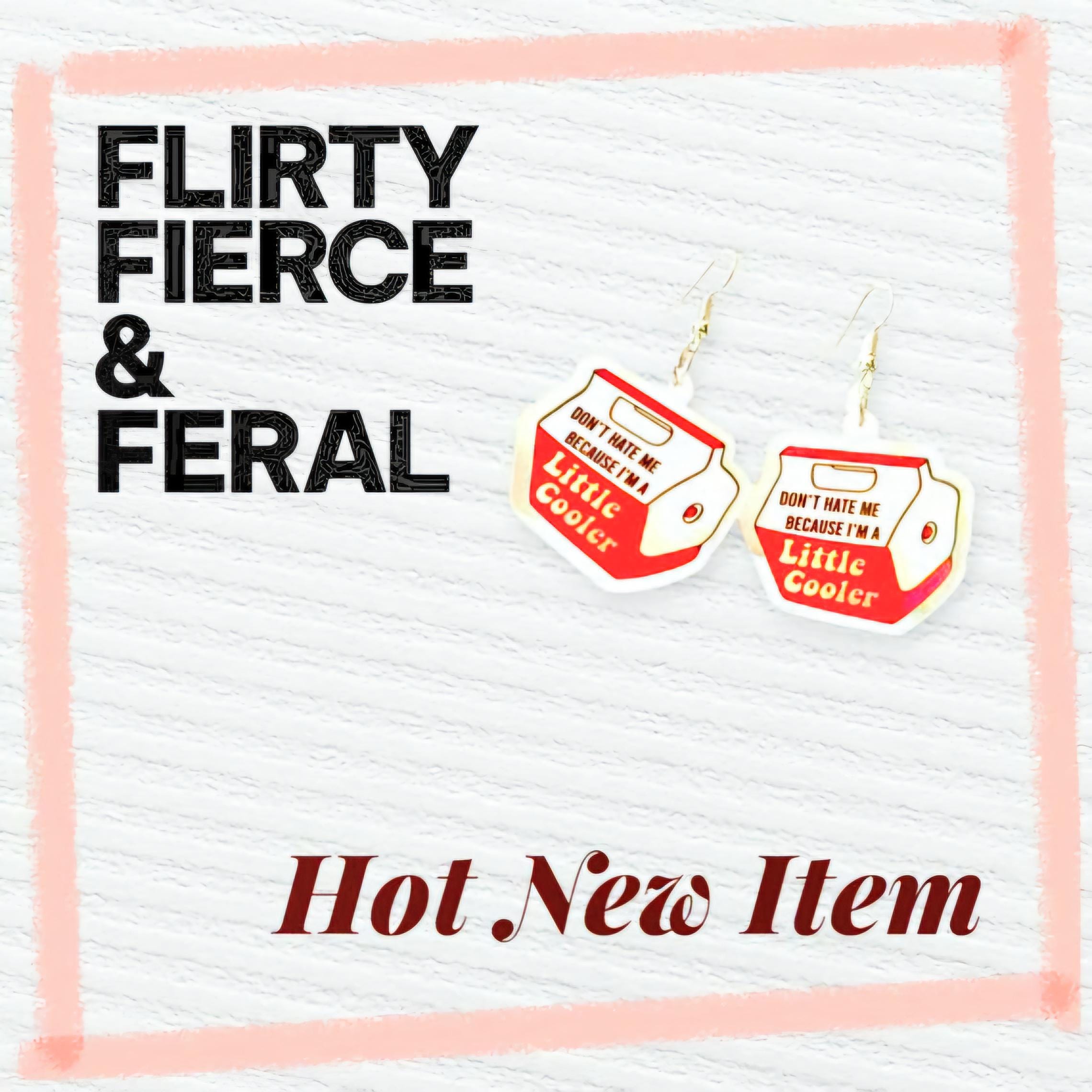 Red & White Acrylic Dangle Earrings: Baddie Sass Charms - Thumbnail 6