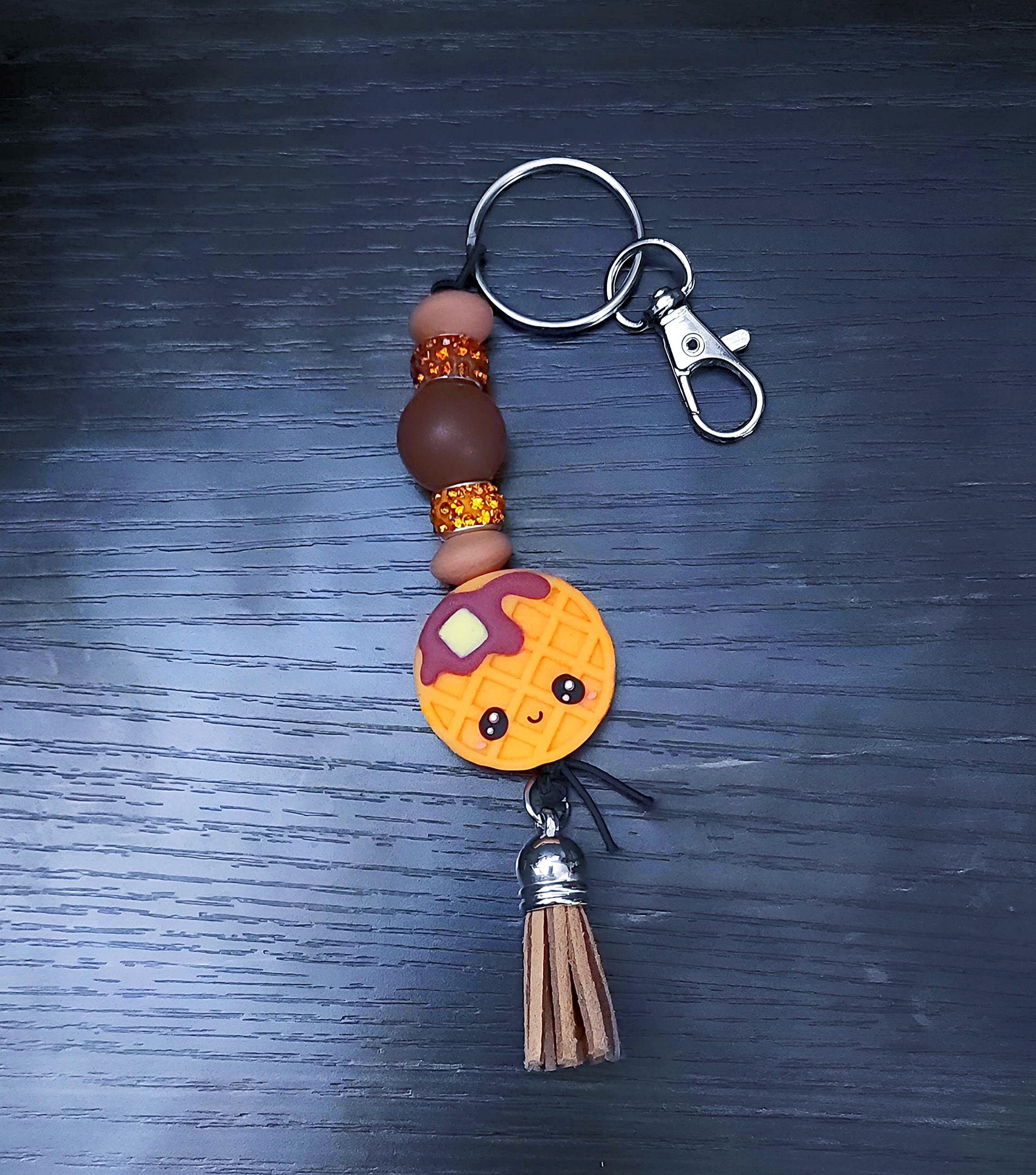 Handmade Beaded Keychain: Colorful Charms, Trendy Bag Accessory - Thumbnail 5
