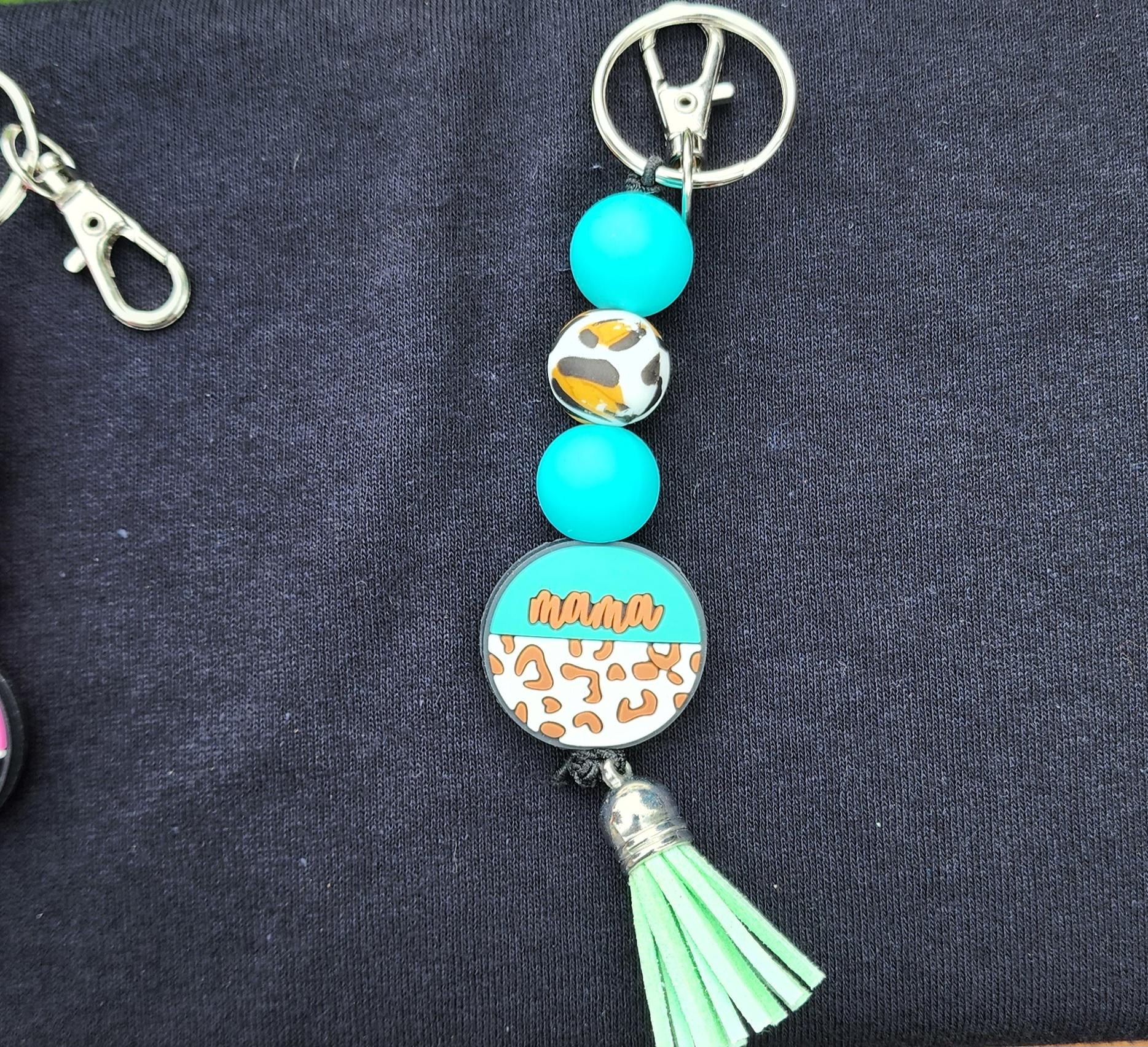 Mama Keychain: Beaded Tassel Keychain - Thumbnail 3