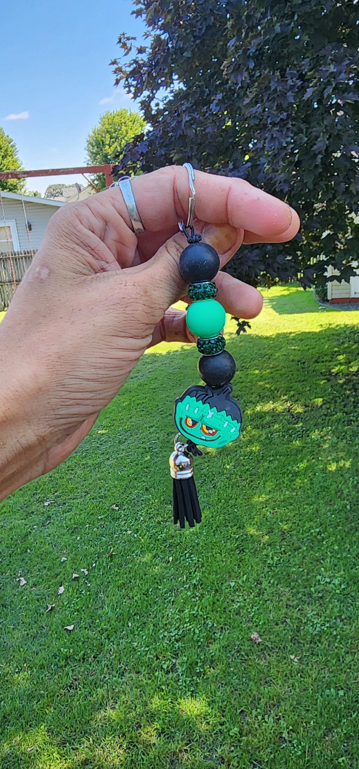 Frankenstein Beaded Keychain – Because Your Keys Deserve a Little Monster Madness