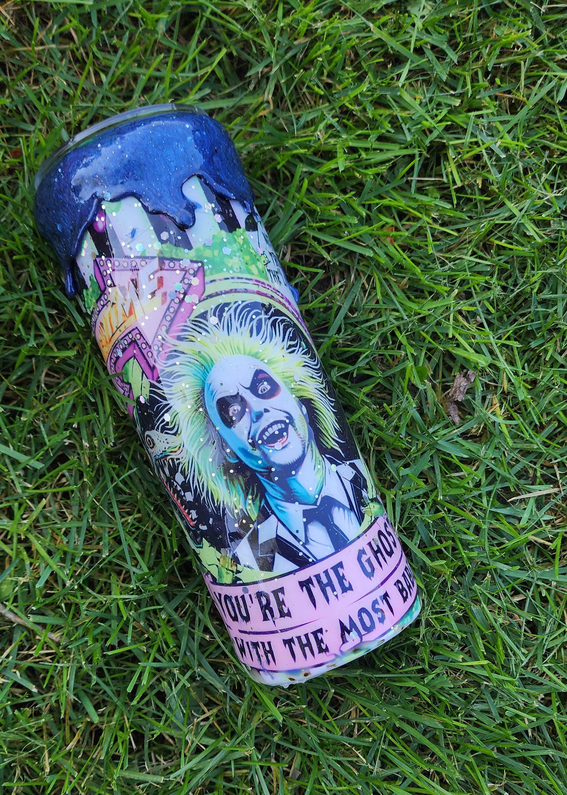 Never Trust the Living Tumbler: 20oz Stainless Steel Halloween Drinkware - Image 1