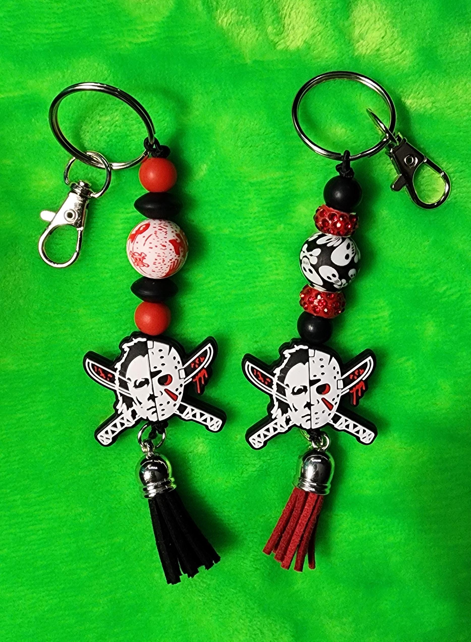 Friday the 13th Beaded Keychain: Handmade Horror Movie Accessory