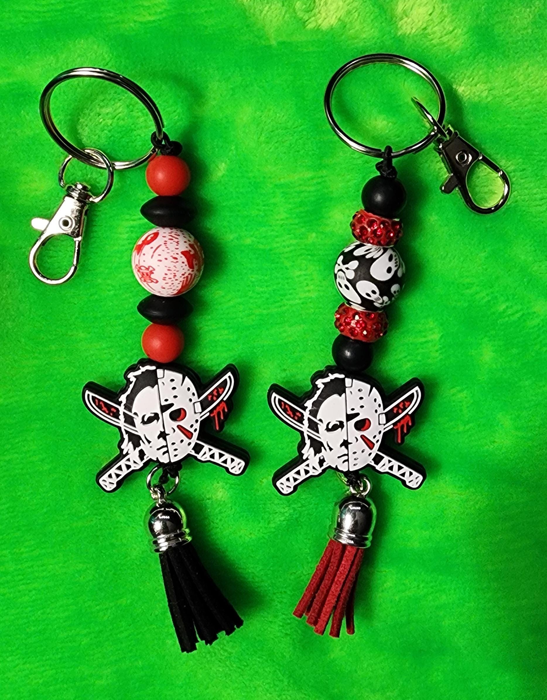 Friday the 13th Beaded Keychain: Handmade Horror Movie Accessory - Thumbnail 5