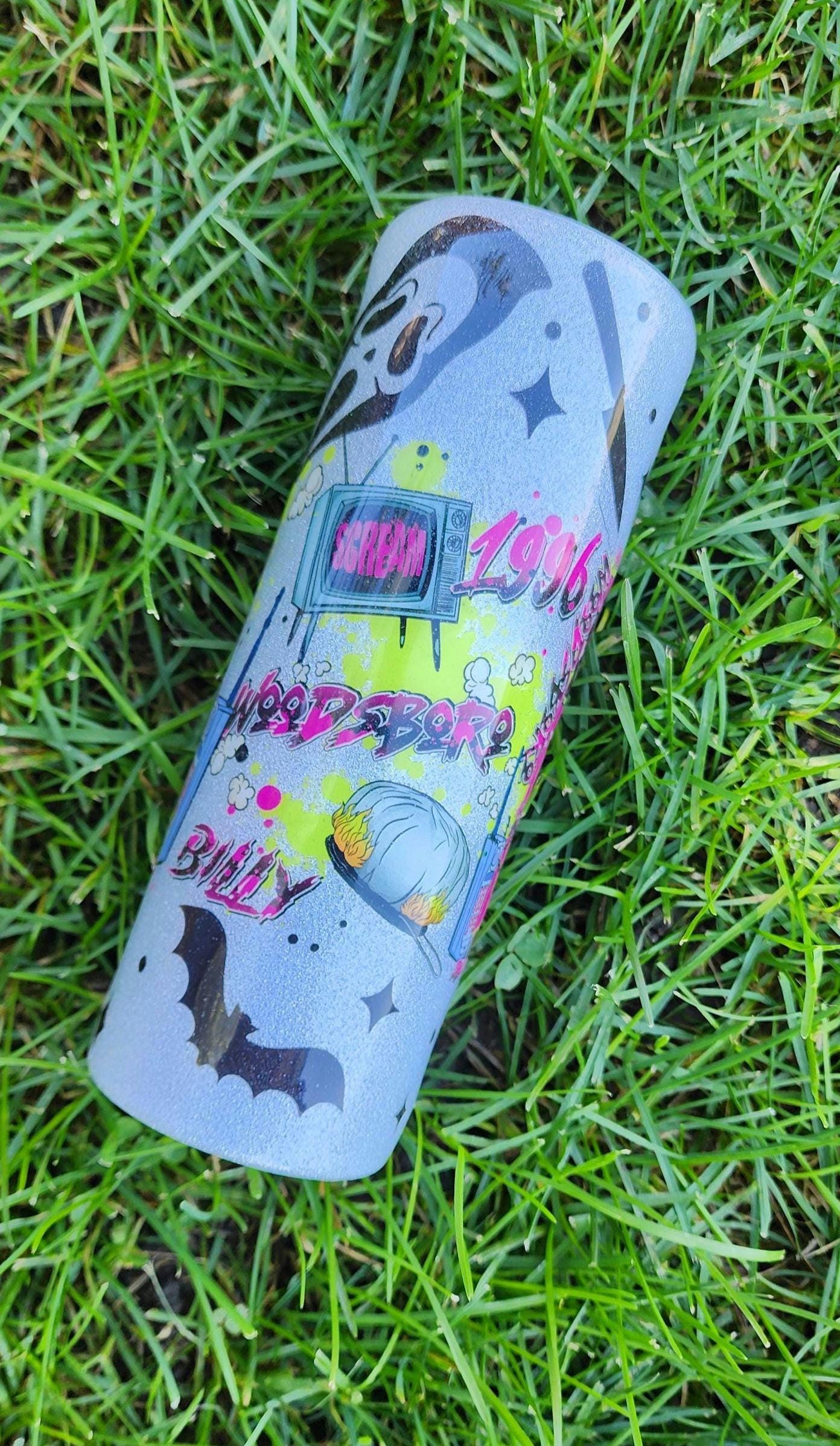 What’s the Matter, Sydney? Ghost Face Horror Movie 20oz Epoxy Tumbler | Scream Inspired Glitter Cup | Scary Movie Fan Gift - Thumbnail 6