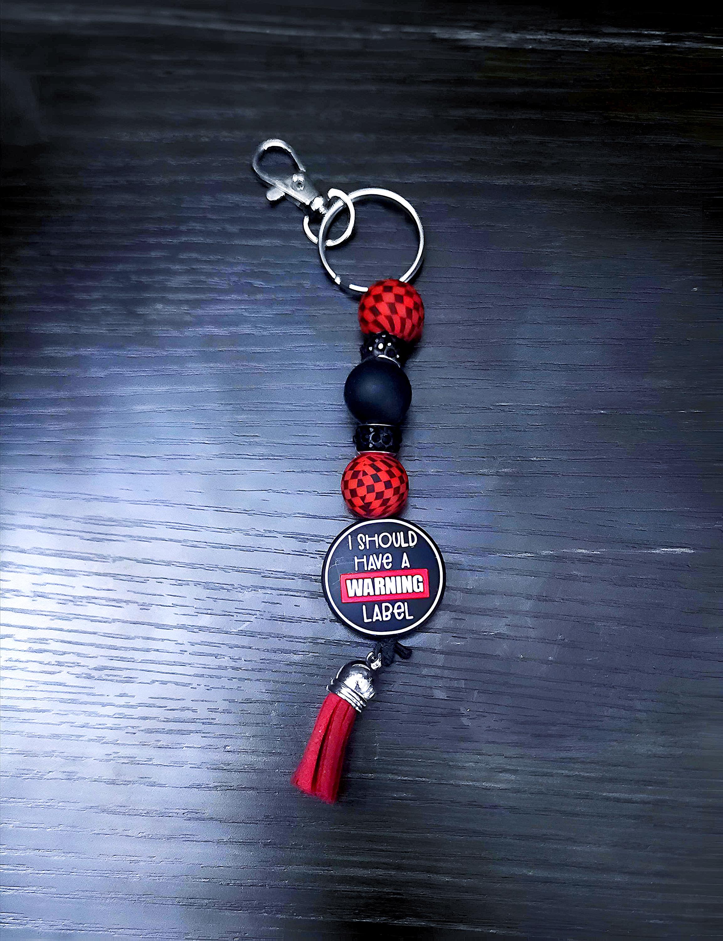 Handmade Beaded Keychain: Colorful Charms, Trendy Bag Accessory - Thumbnail 4