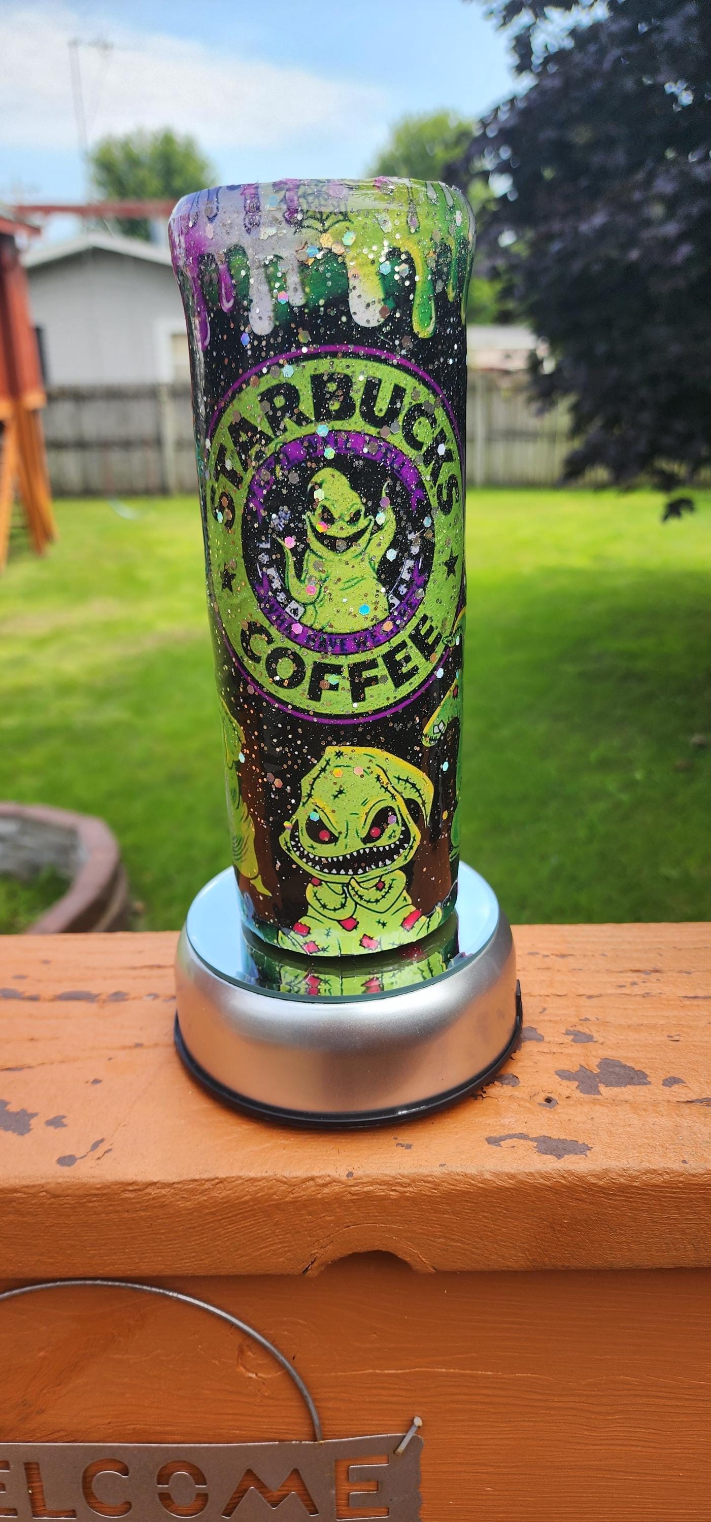 Oogie Boogie Starbucks Tumbler: Nightmare Before Christmas Glitter Coffee Cup