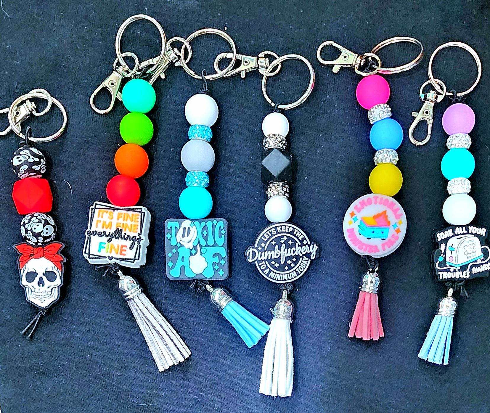 Sarcastic Beaded Keychain
